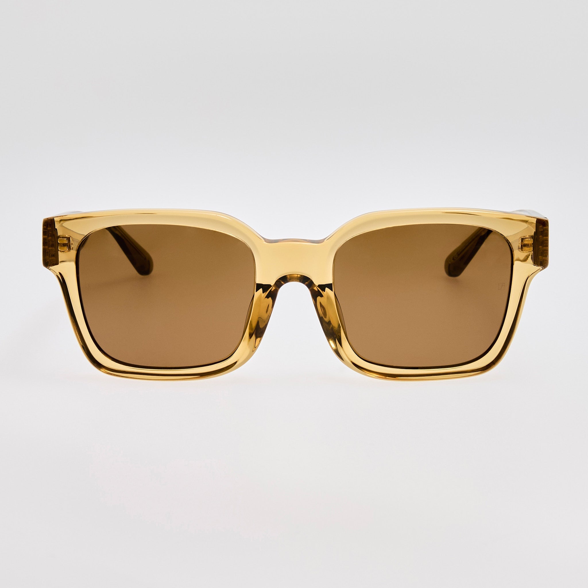 Nathan Sunglasses in 22K Gold and Khaki - LINDA FARROW - Sunglasses -