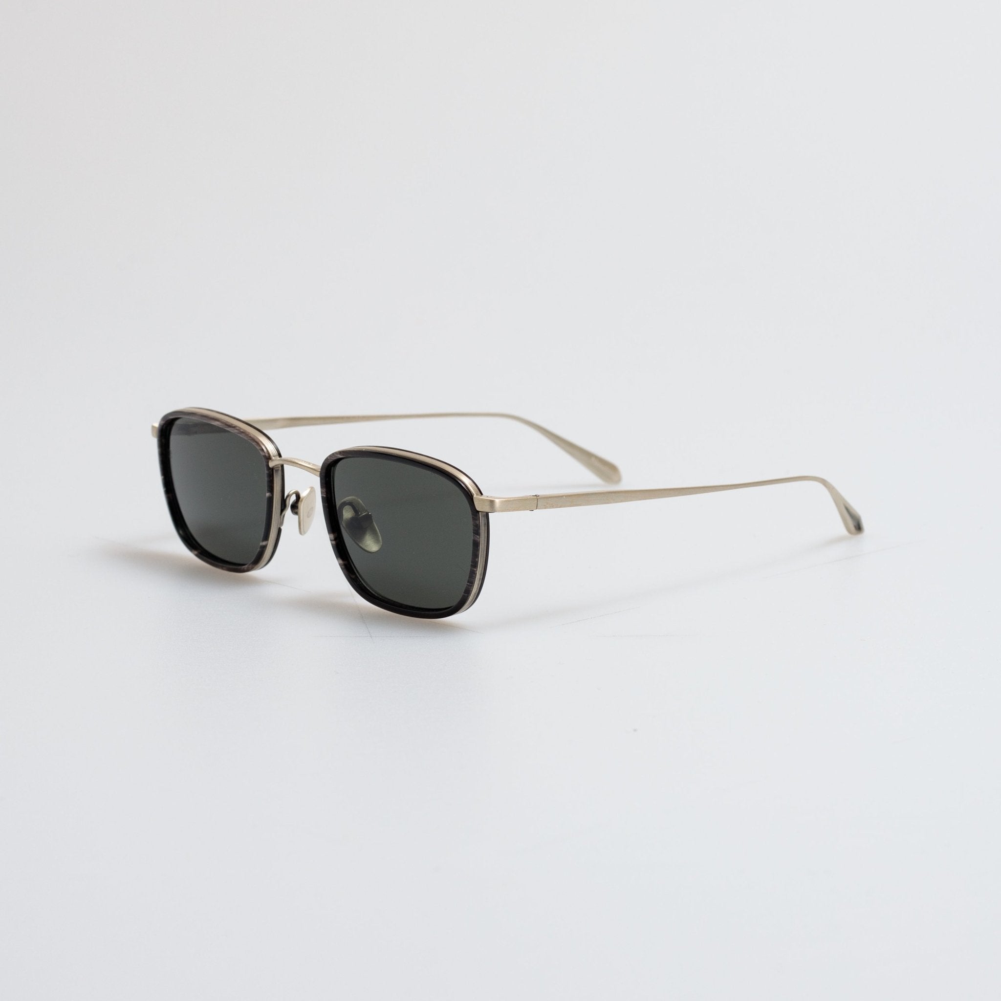 Newton Sunglasses in Buffalo Horn and 925 Sterling Silver - LINDA FARROW - Sunglasses -