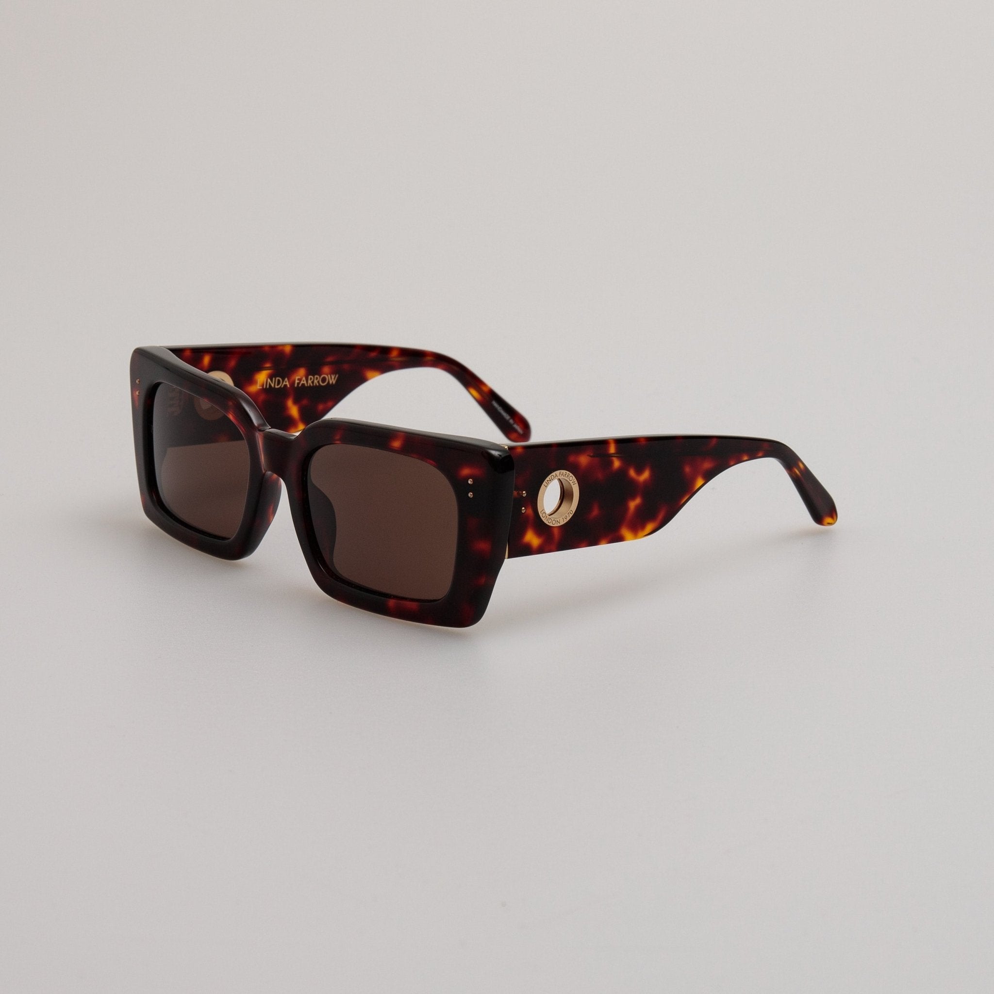 Nieve Sunglasses in Tortoiseshell - LINDA FARROW - Sunglasses -
