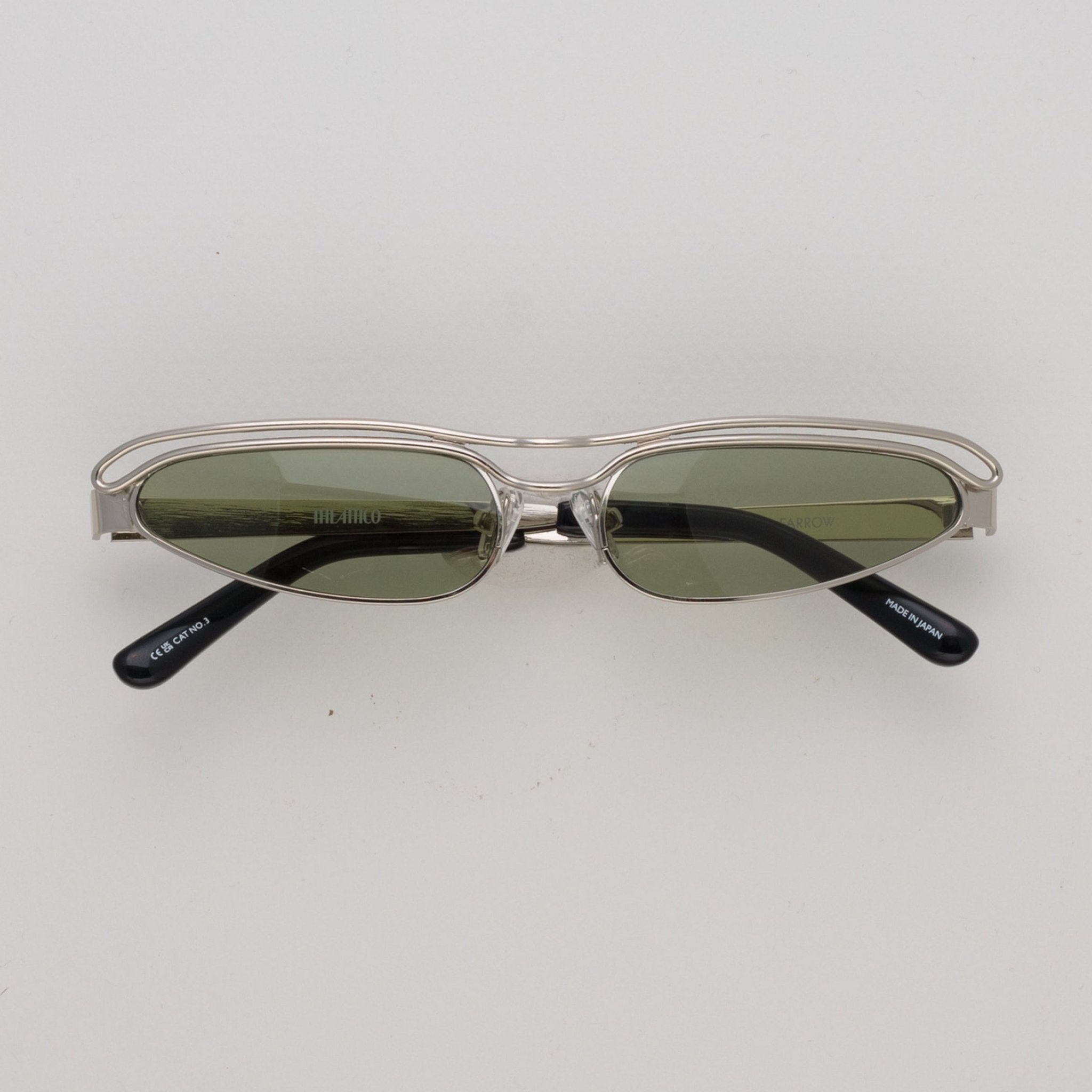 Norma Cat Eye Sunglasses in Silver - LINDA FARROW - Sunglasses -