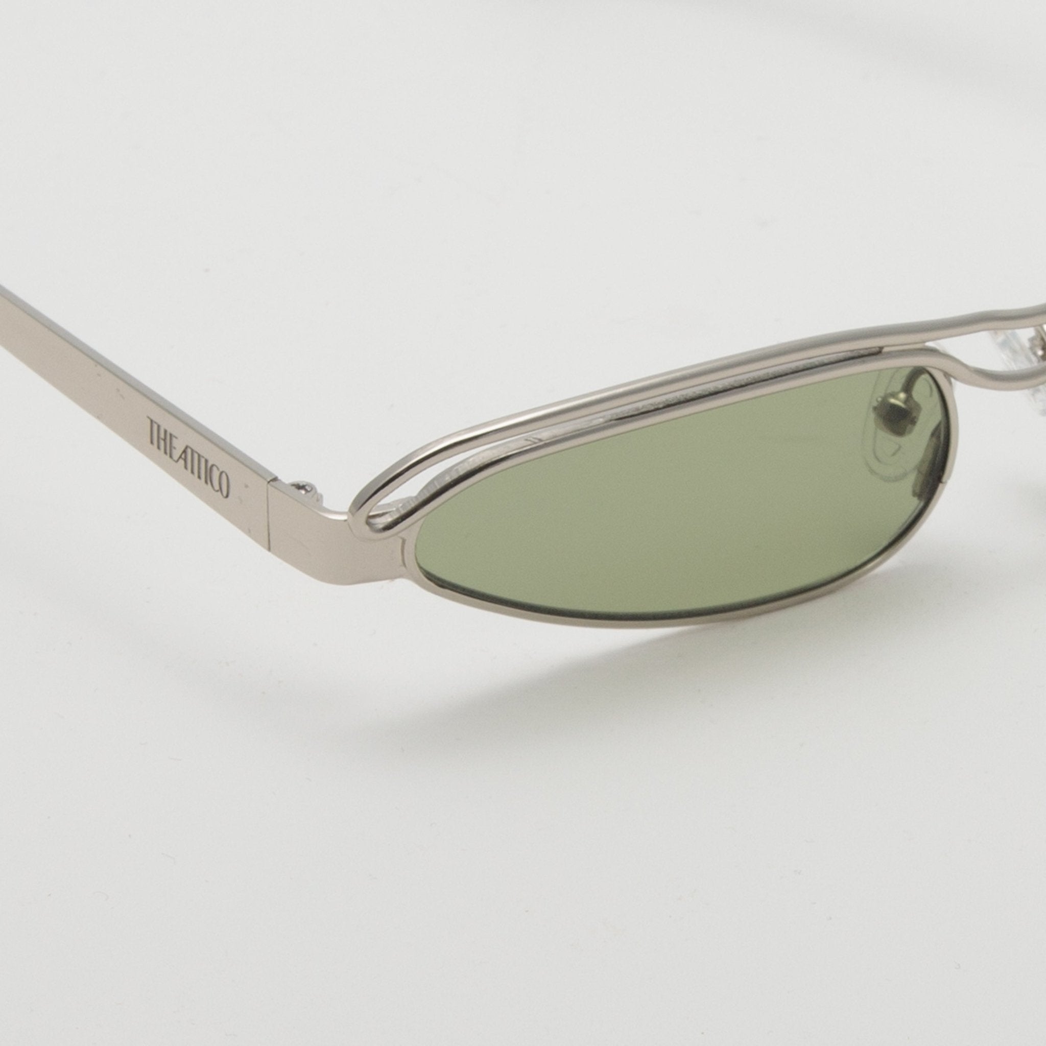 Norma Cat Eye Sunglasses in Silver - LINDA FARROW - Sunglasses -