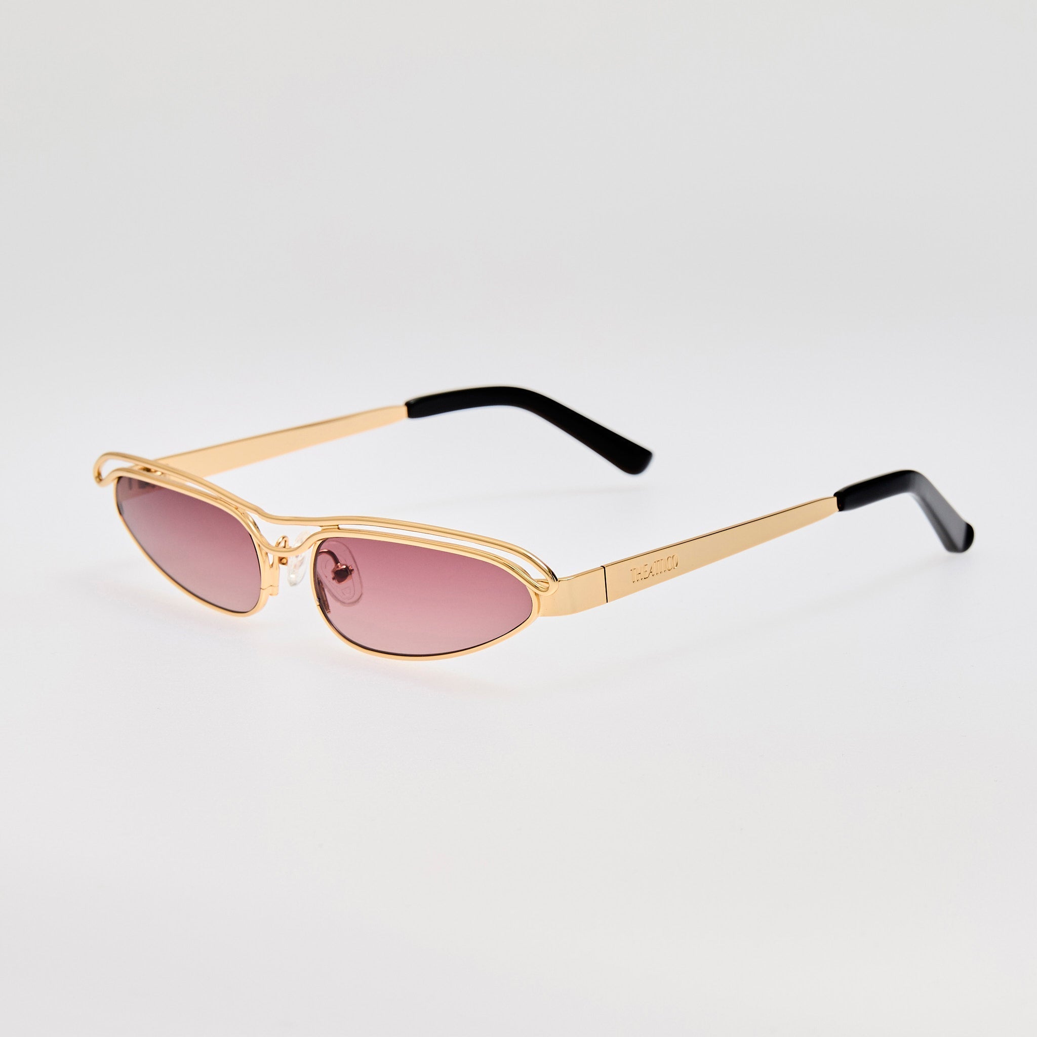 Norma Sunglasses in Gold and Purple - LINDA FARROW - Sunglasses -