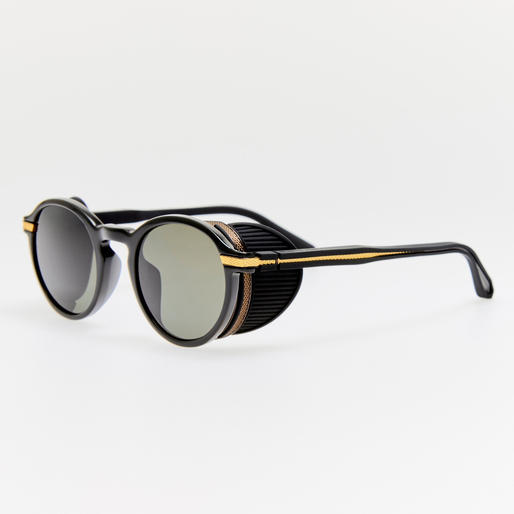 Orion Explorer Sunglasses in Matt Nickel and Black - LINDA FARROW-Sunglasses-