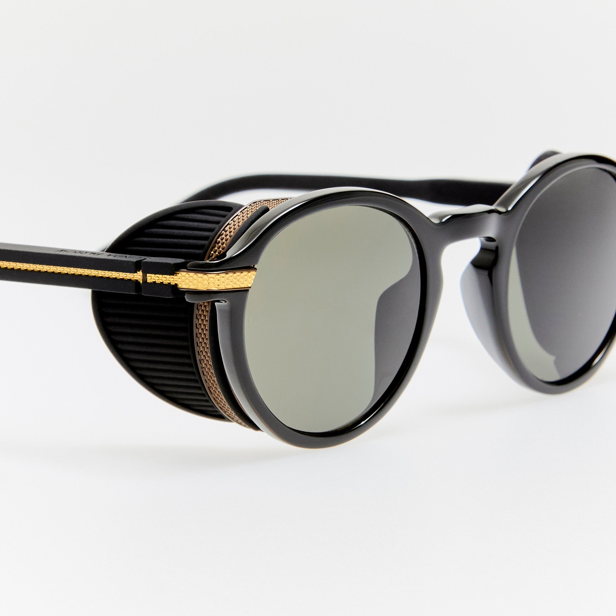 Orion Explorer Sunglasses in Matt Nickel and Black - LINDA FARROW-Sunglasses-