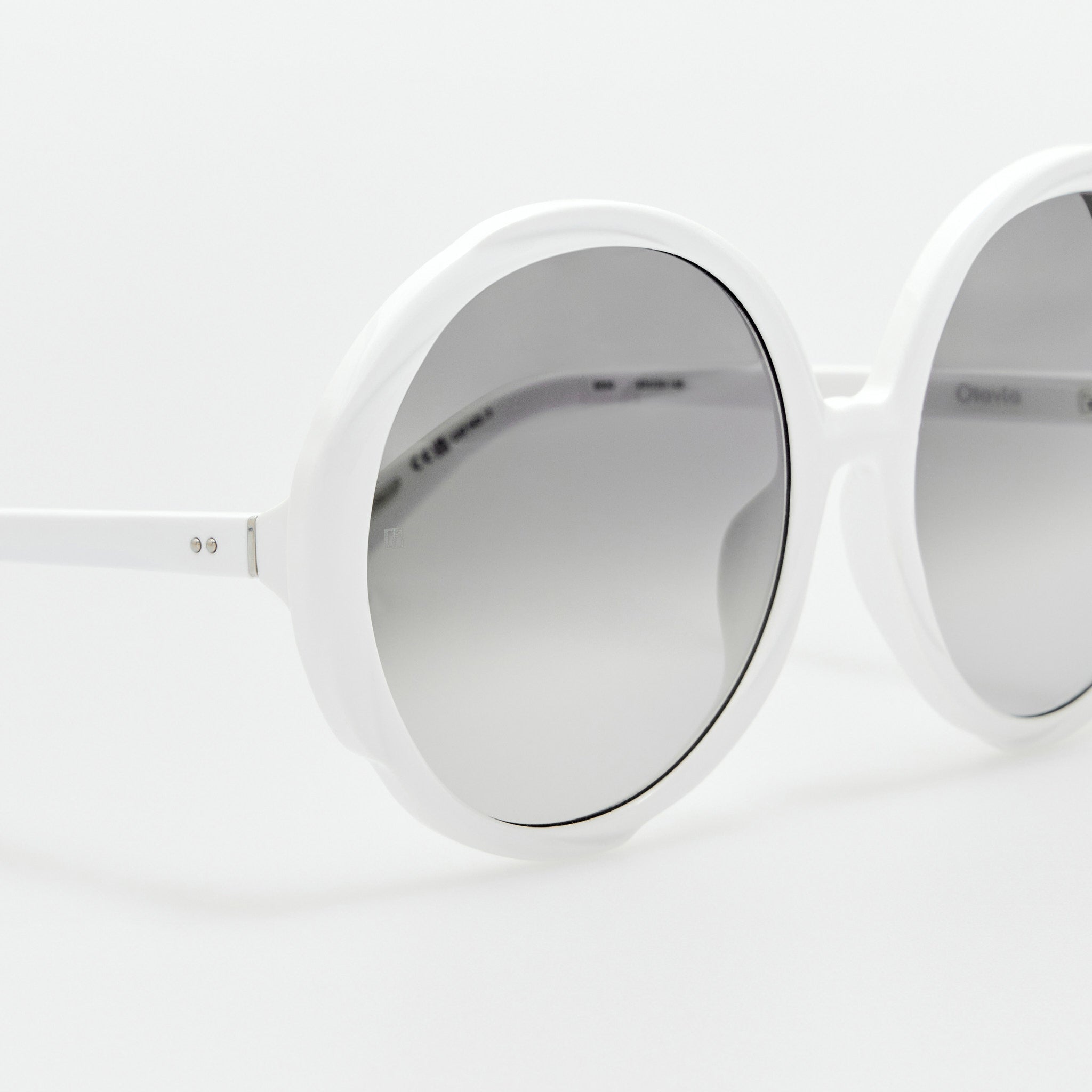 Otavia Oversized Sunglasses in White - LINDA FARROW - Sunglasses -