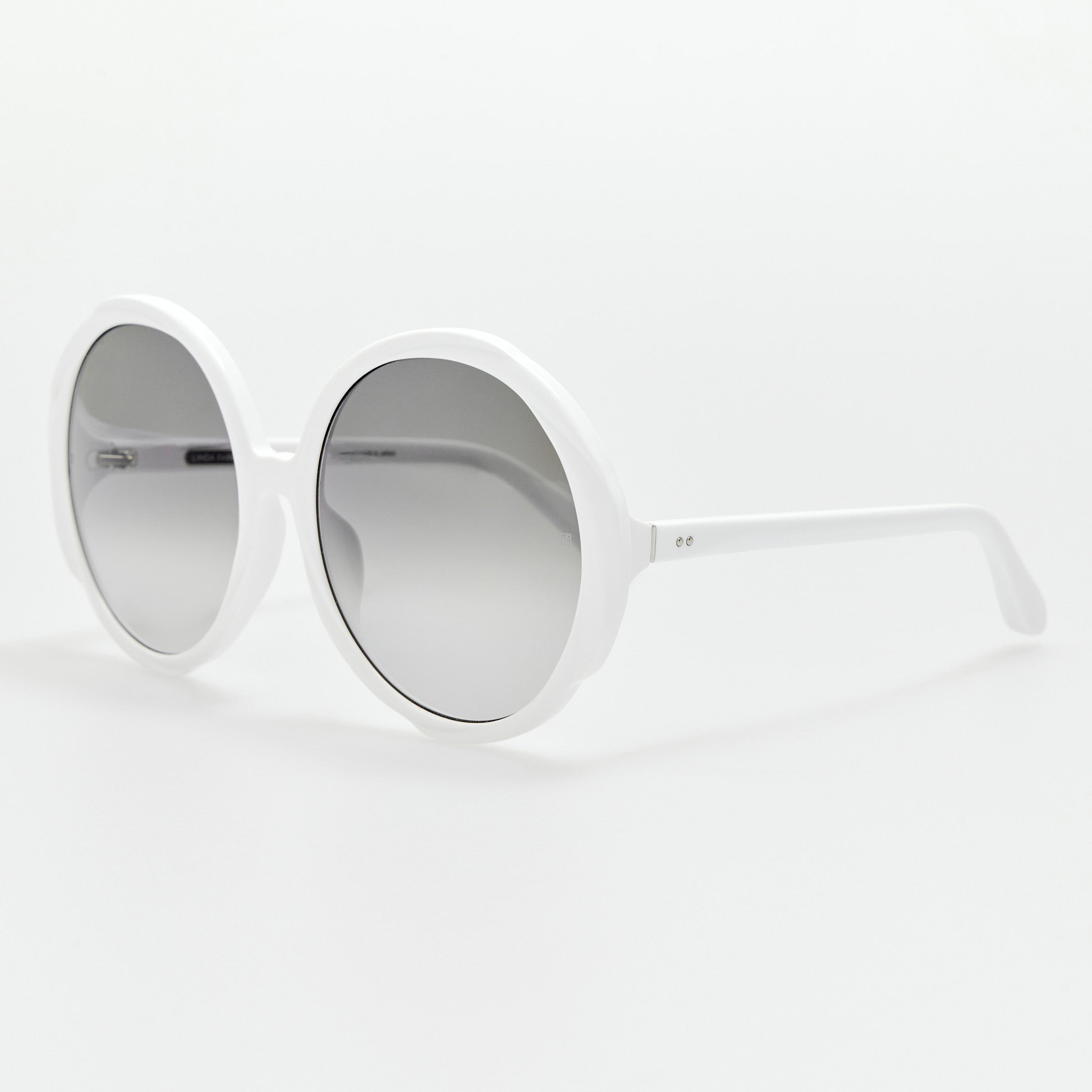 Otavia Oversized Sunglasses in White - LINDA FARROW - Sunglasses -