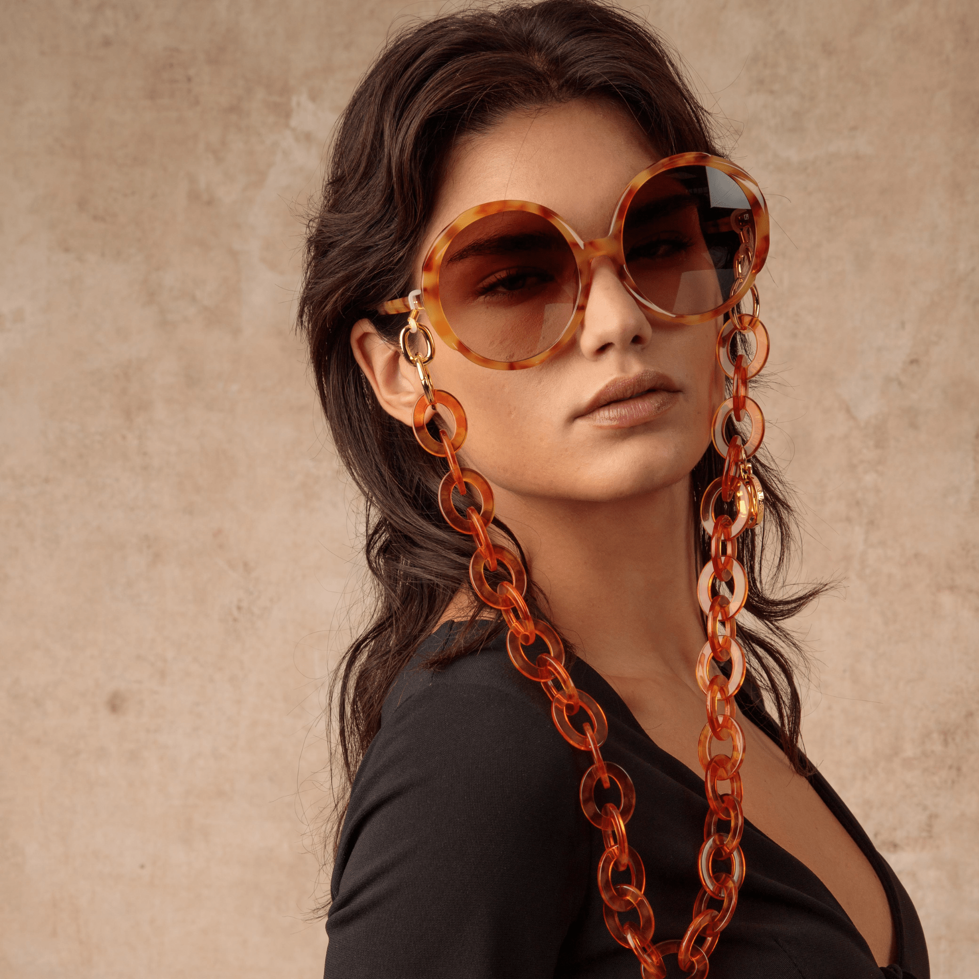 Otavia Sunglasses in Saffron Tortoiseshell - LINDA FARROW-Sunglasses-