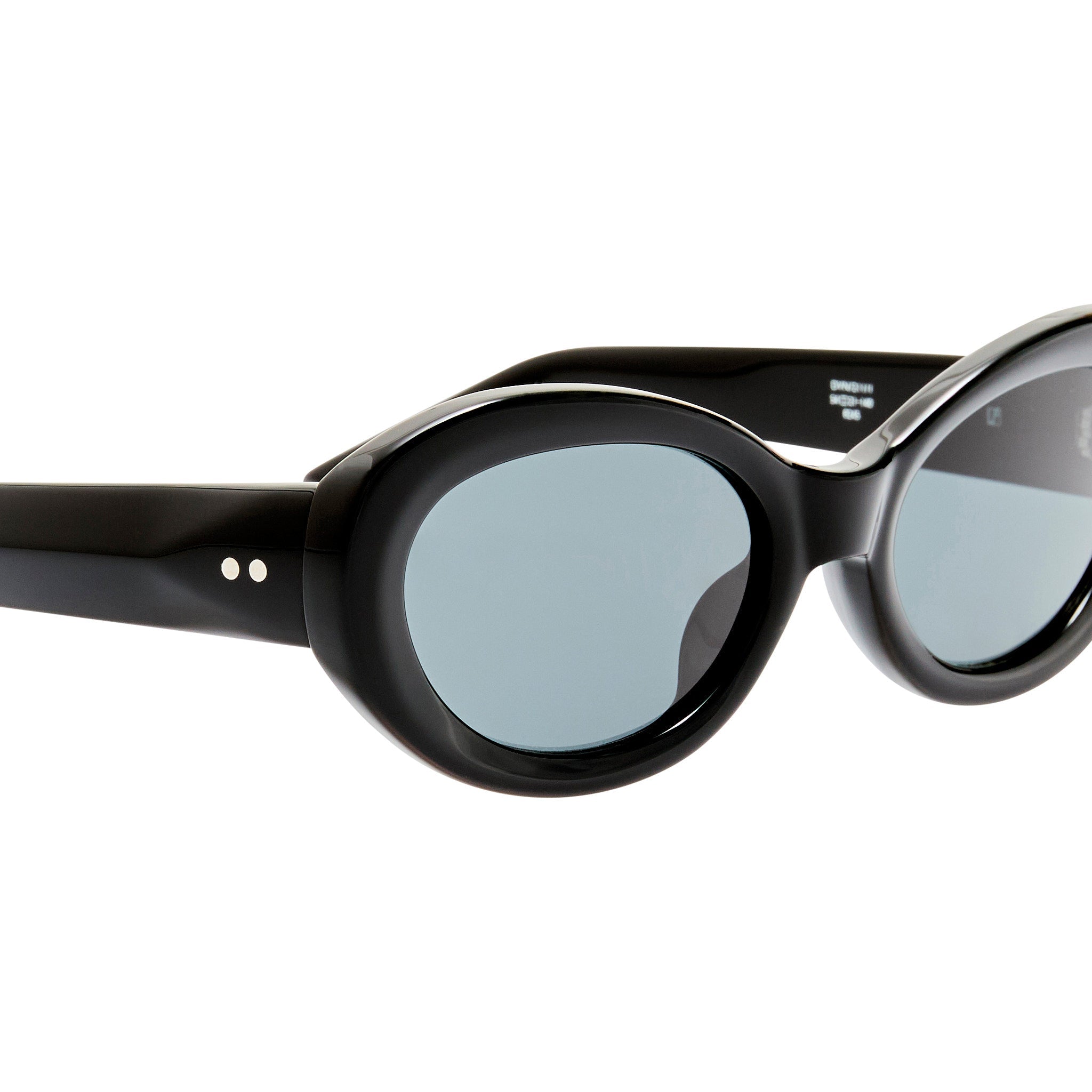 Oval Sunglasses in Black - LINDA FARROW - Sunglasses -