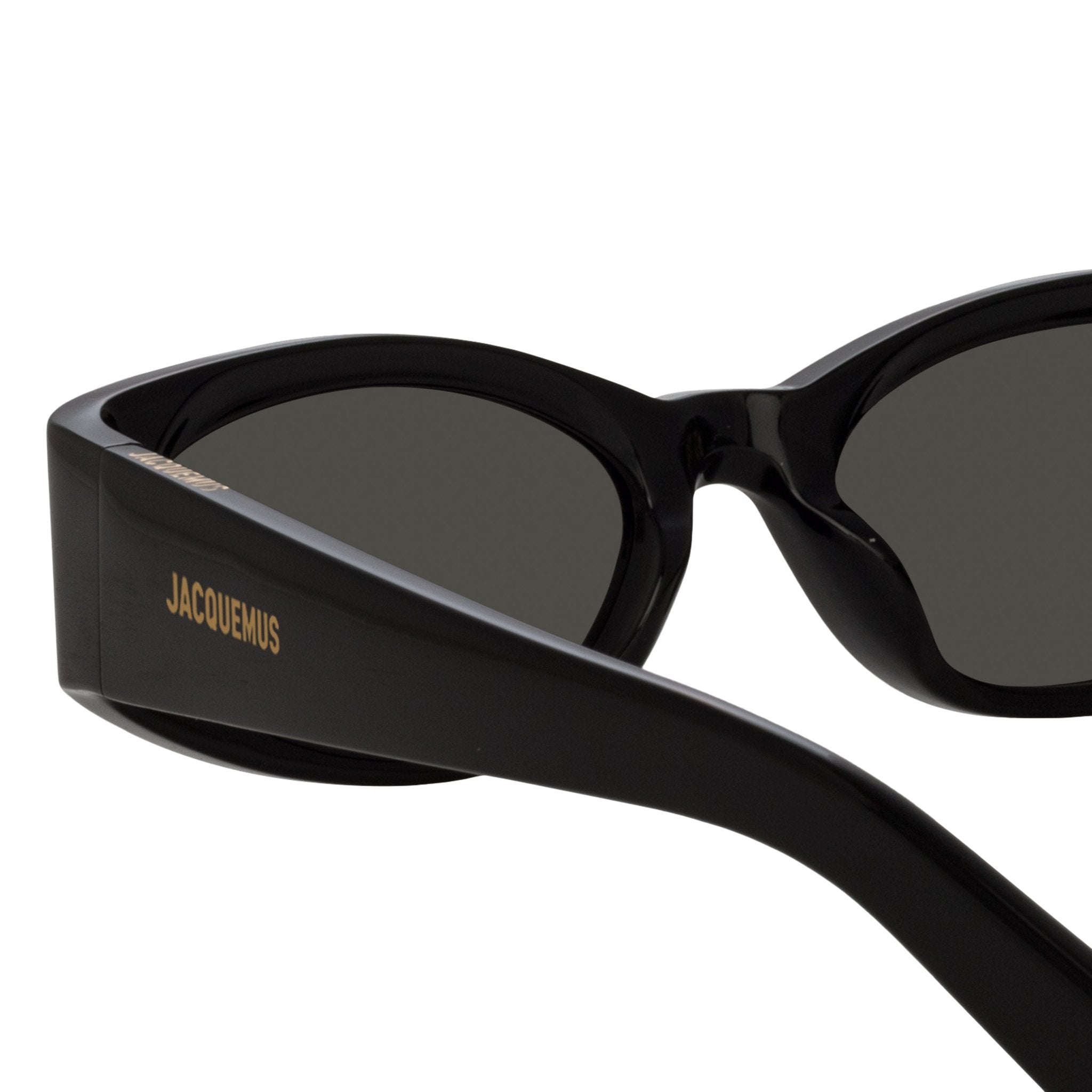 Ovalo Oval Sunglasses in Black - LINDA FARROW - Sunglasses -