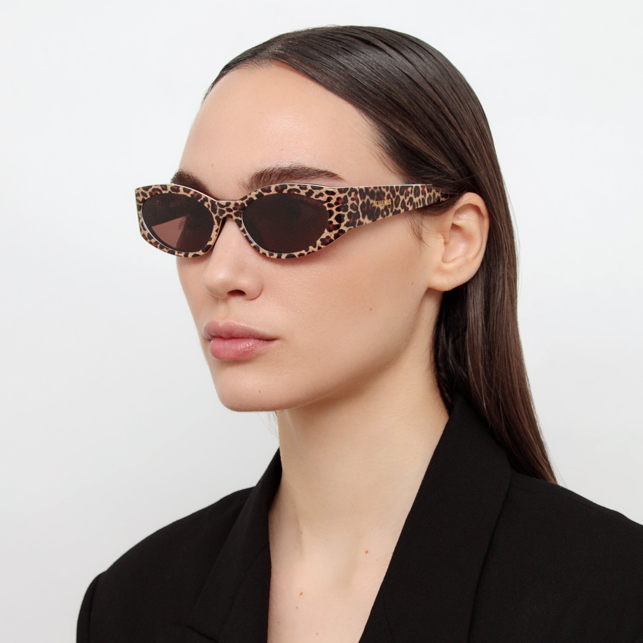 Ovalo Oval Sunglasses in Leopard - LINDA FARROW - Sunglasses -