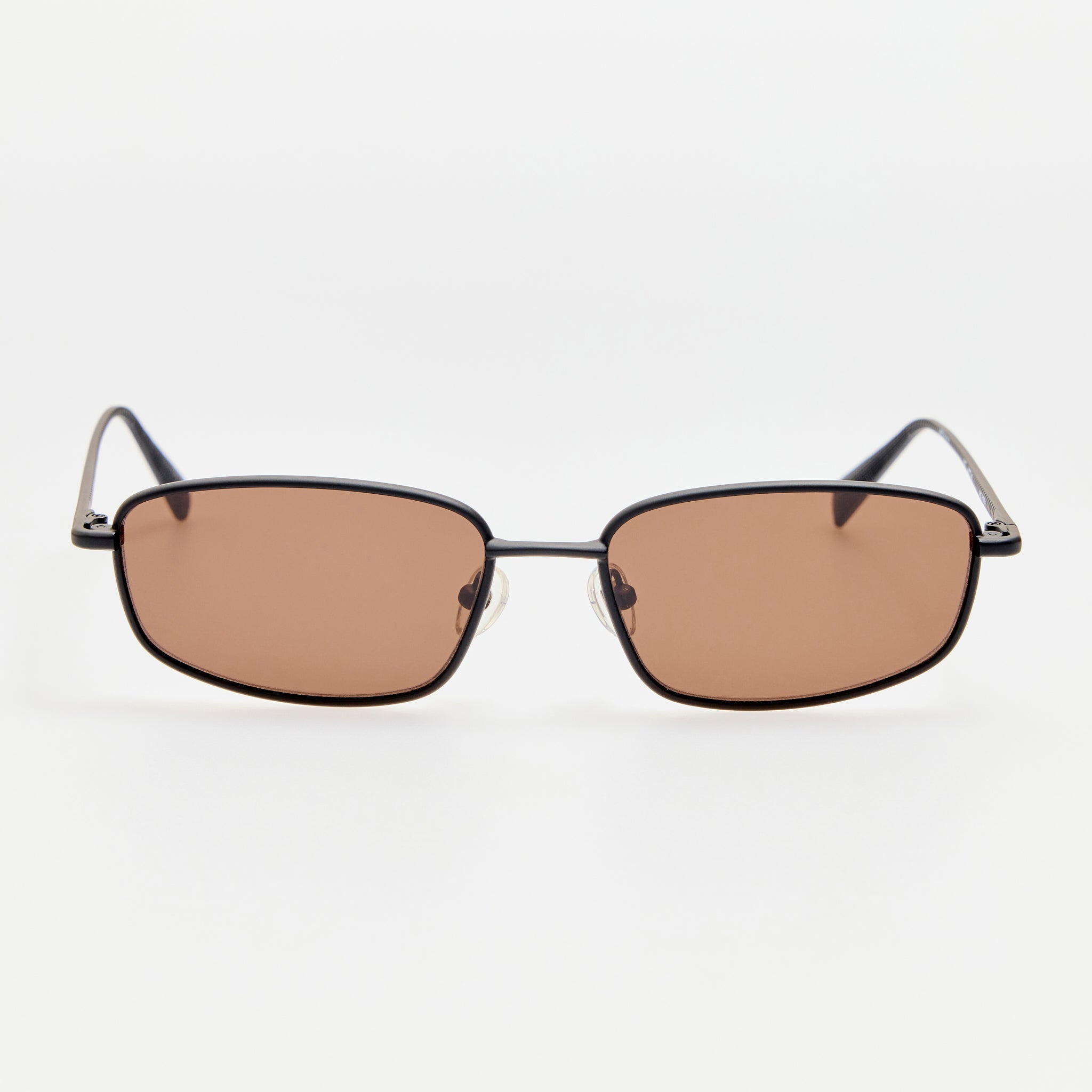 Palma Sunglasses in Black and Chocolate - LINDA FARROW-Sunglasses-