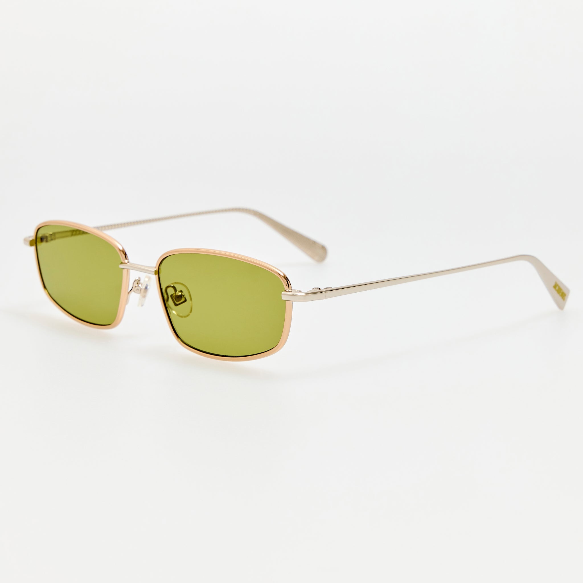 Palma Sunglasses in Gold and Khaki - LINDA FARROW-Sunglasses-