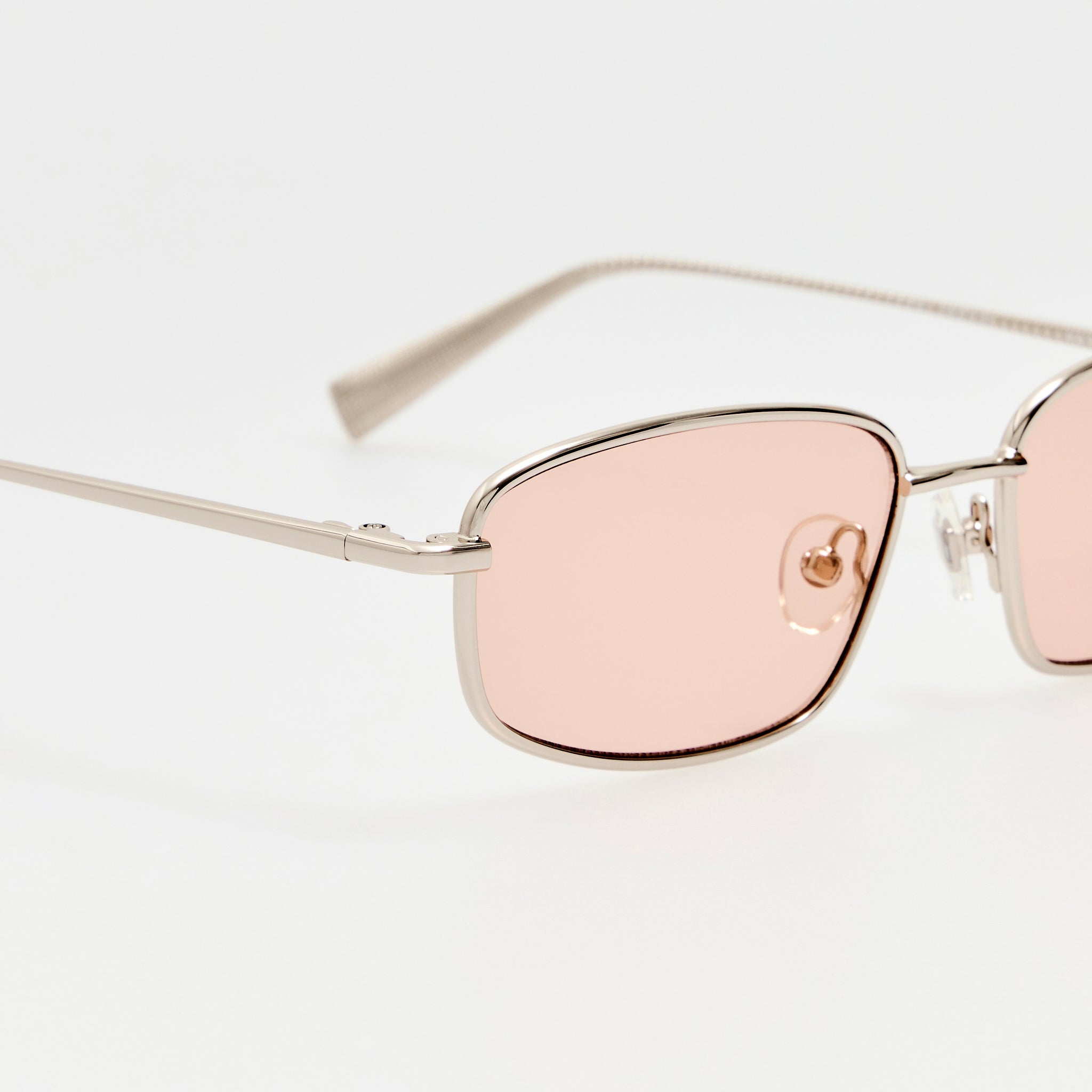 Palma Sunglasses in Silver and Blush - LINDA FARROW-Sunglasses-