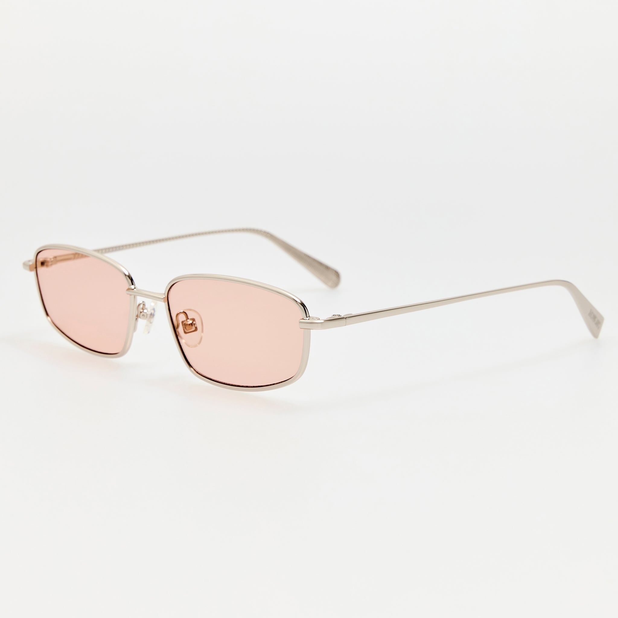 Palma Sunglasses in Silver and Blush - LINDA FARROW-Sunglasses-