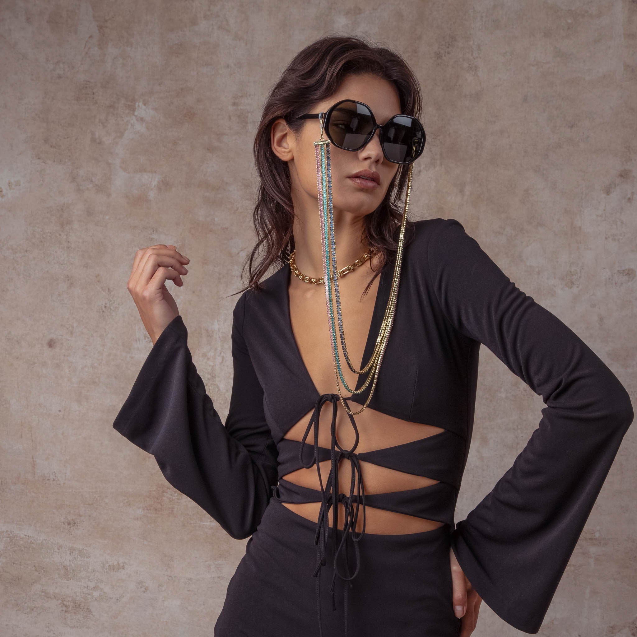Paloma Sunglasses in Black - LINDA FARROW - Sunglasses -
