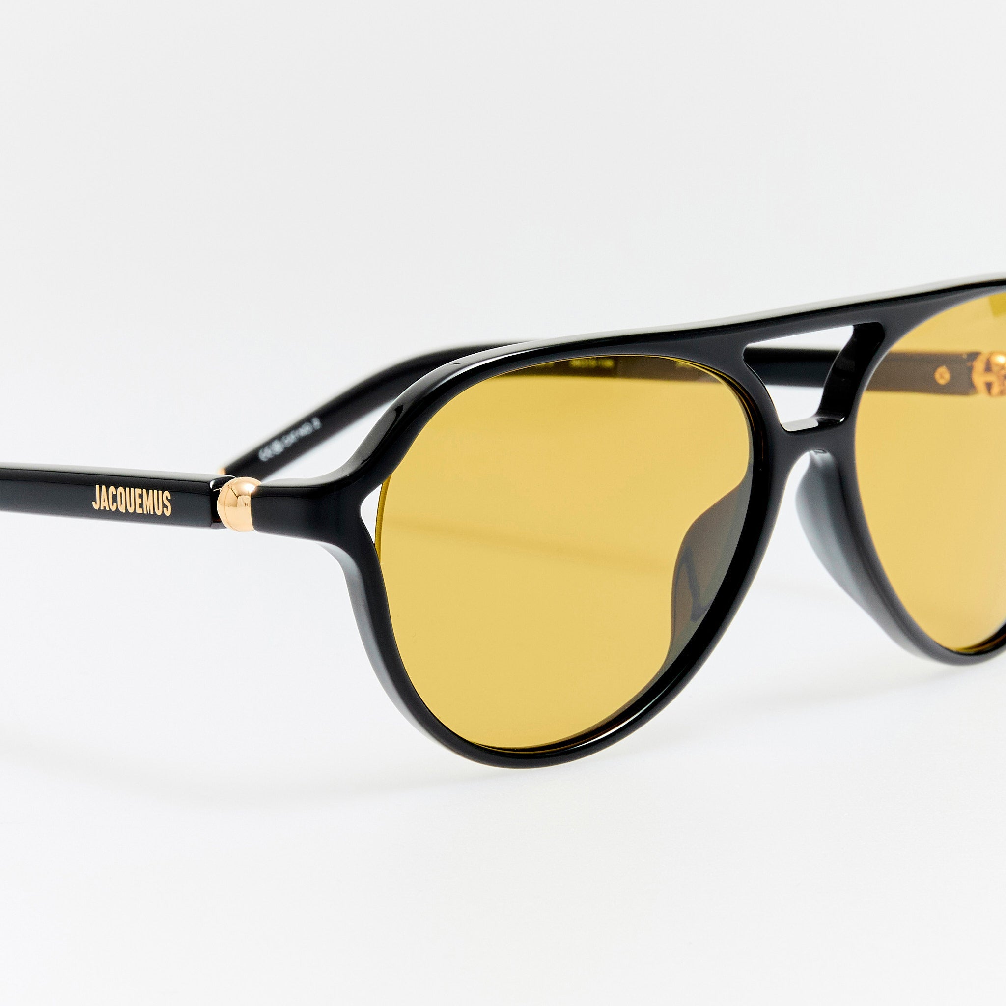 Pastro Sunglasses in Black and Yellow - LINDA FARROW - Sunglasses -