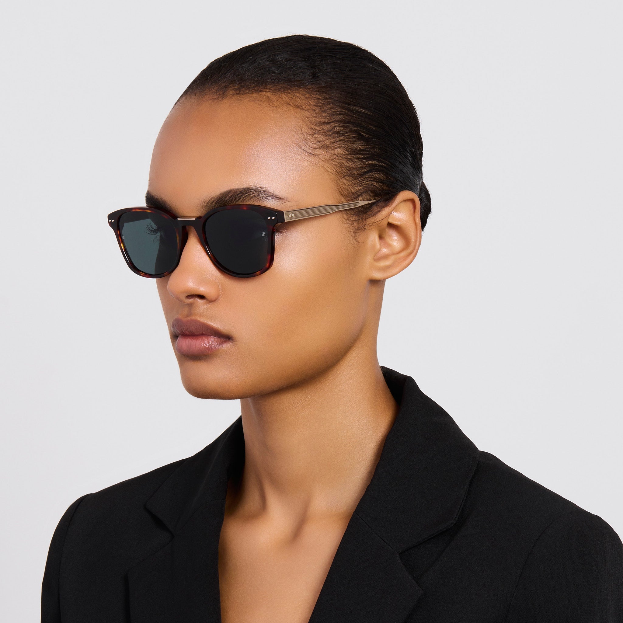 Paulson Sunglasses in Dark Tortoiseshell - LINDA FARROW - Sunglasses -
