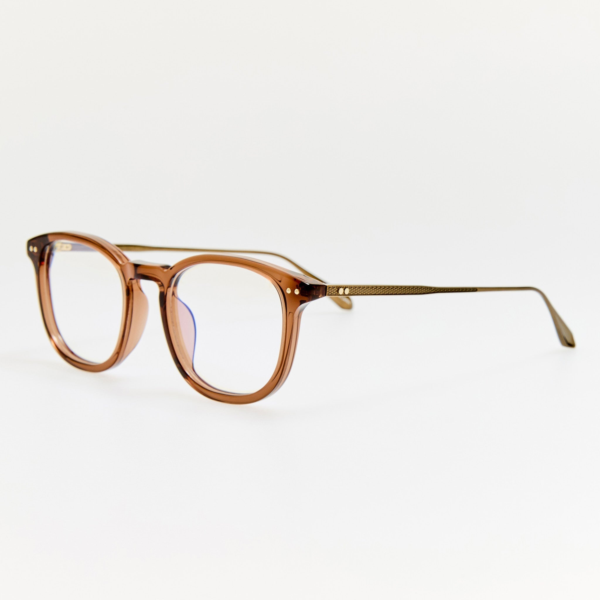 Pax Optical in Antique Gold and Brown - LINDA FARROW - Optical Frame -