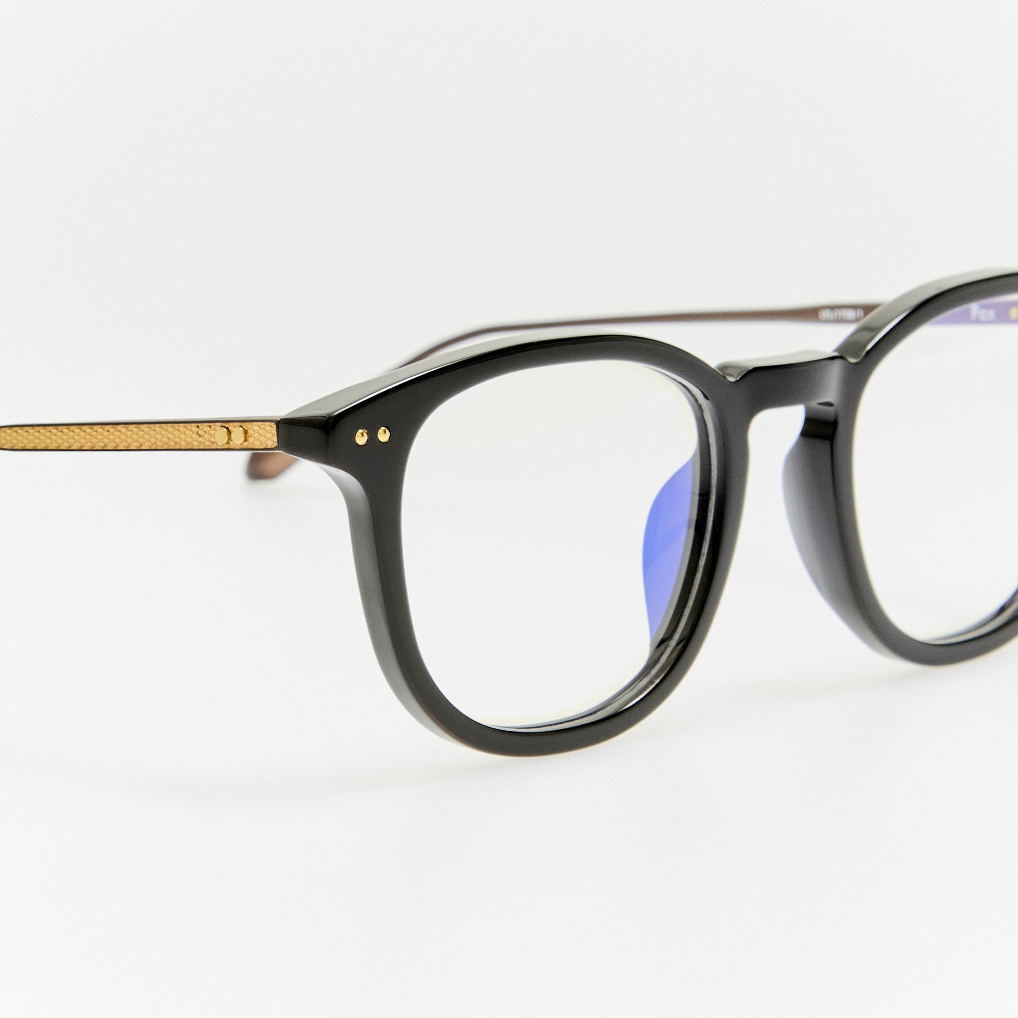 Pax Optical in Matt Nickel and Black - LINDA FARROW - Optical Frame -