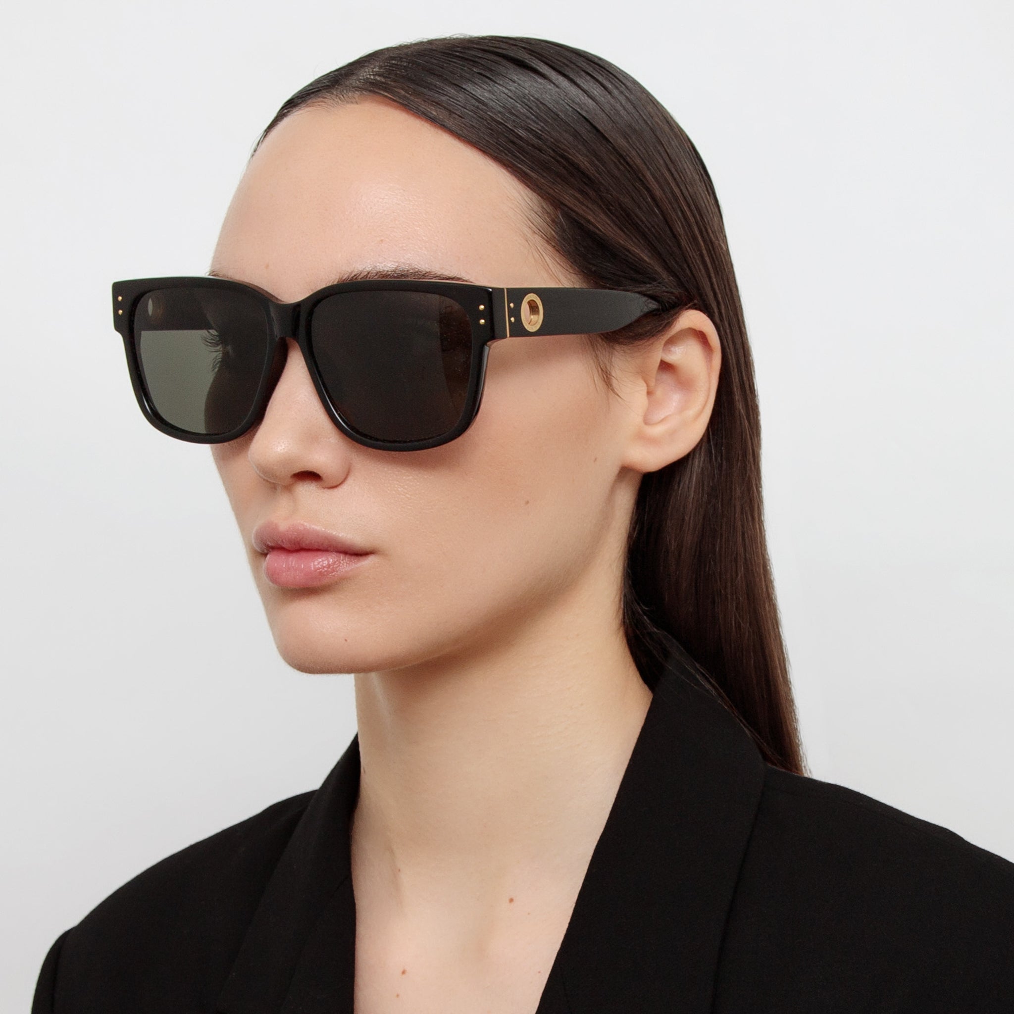Perry Sunglasses in Black - LINDA FARROW - Sunglasses -