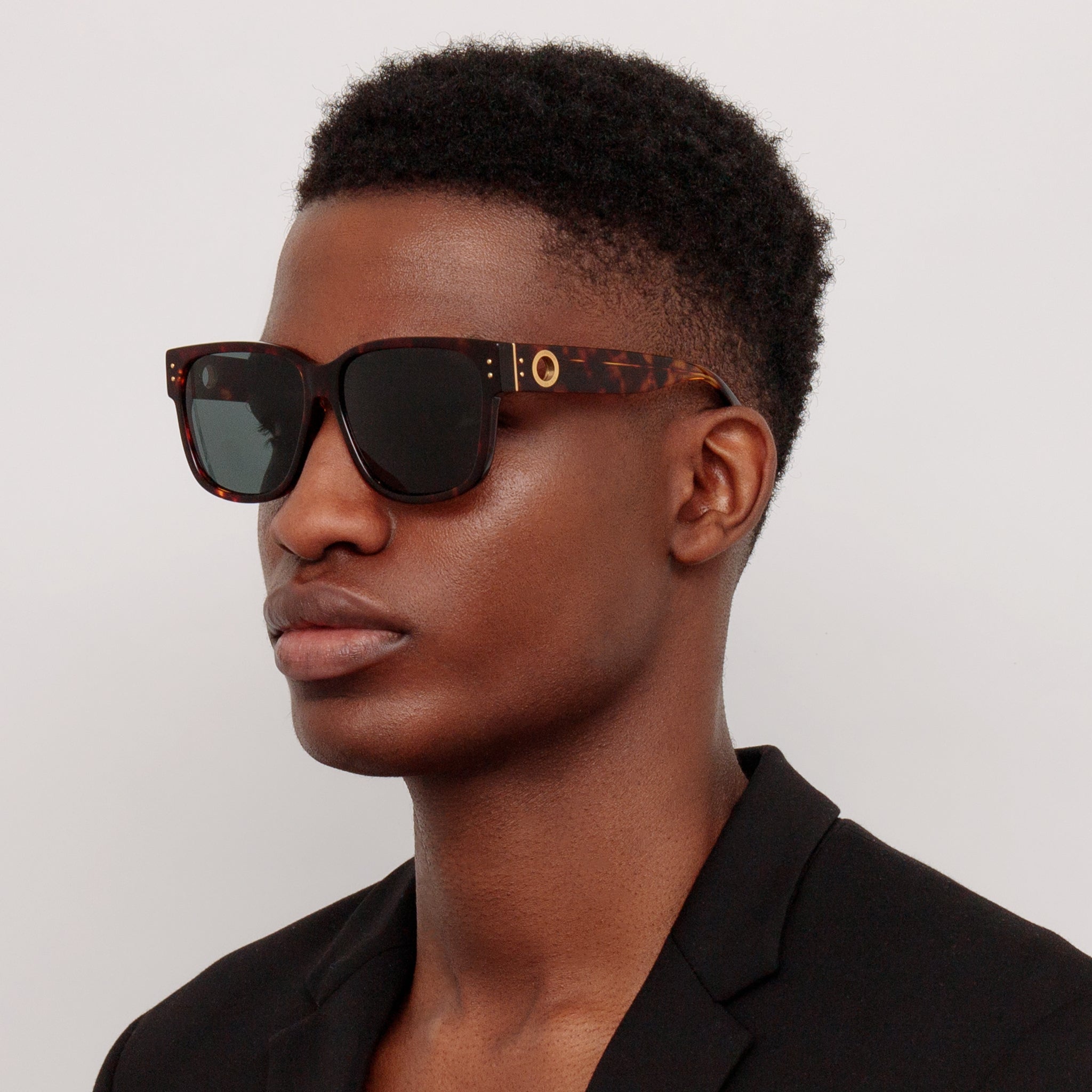 Perry Sunglasses in Tortoiseshell - LINDA FARROW - Sunglasses -