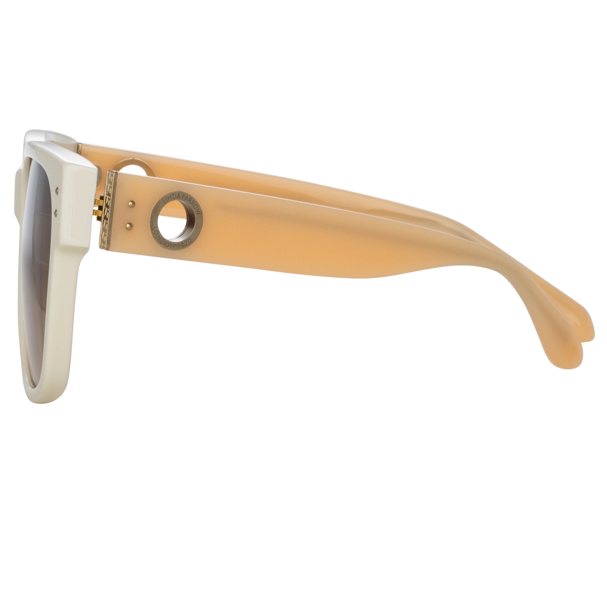 Perry Sunglasses in White - LINDA FARROW - Sunglasses -