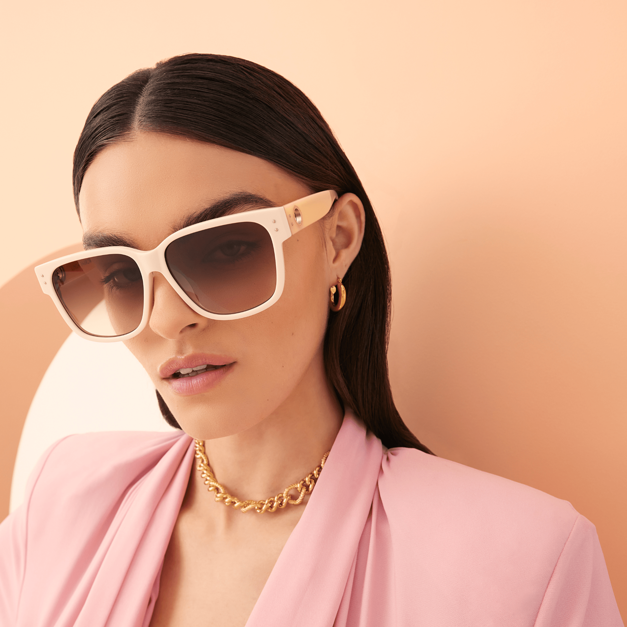 Perry Sunglasses in White - LINDA FARROW - Sunglasses -