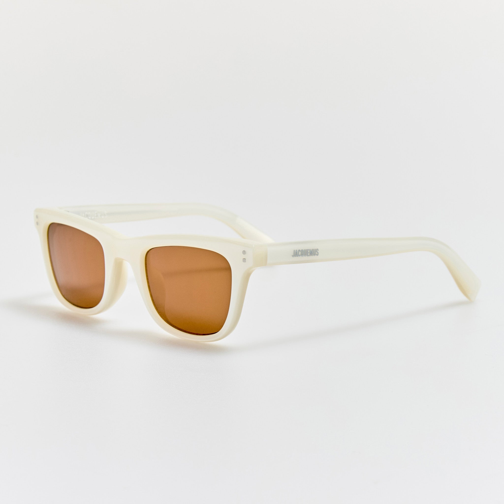 Pilotis Sunglasses in Metallic White - LINDA FARROW - Sunglasses -