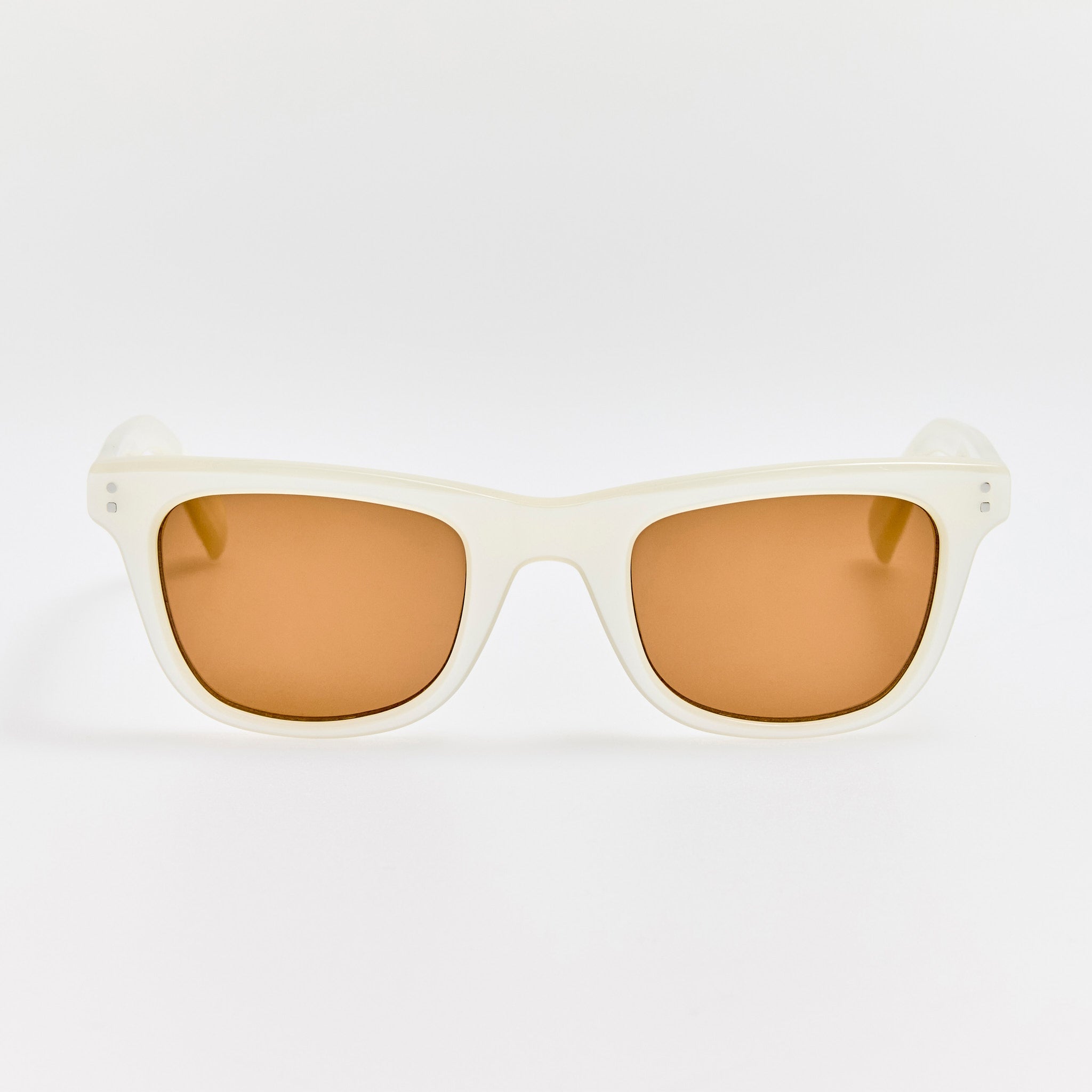 Pilotis Sunglasses in Metallic White - LINDA FARROW - Sunglasses -
