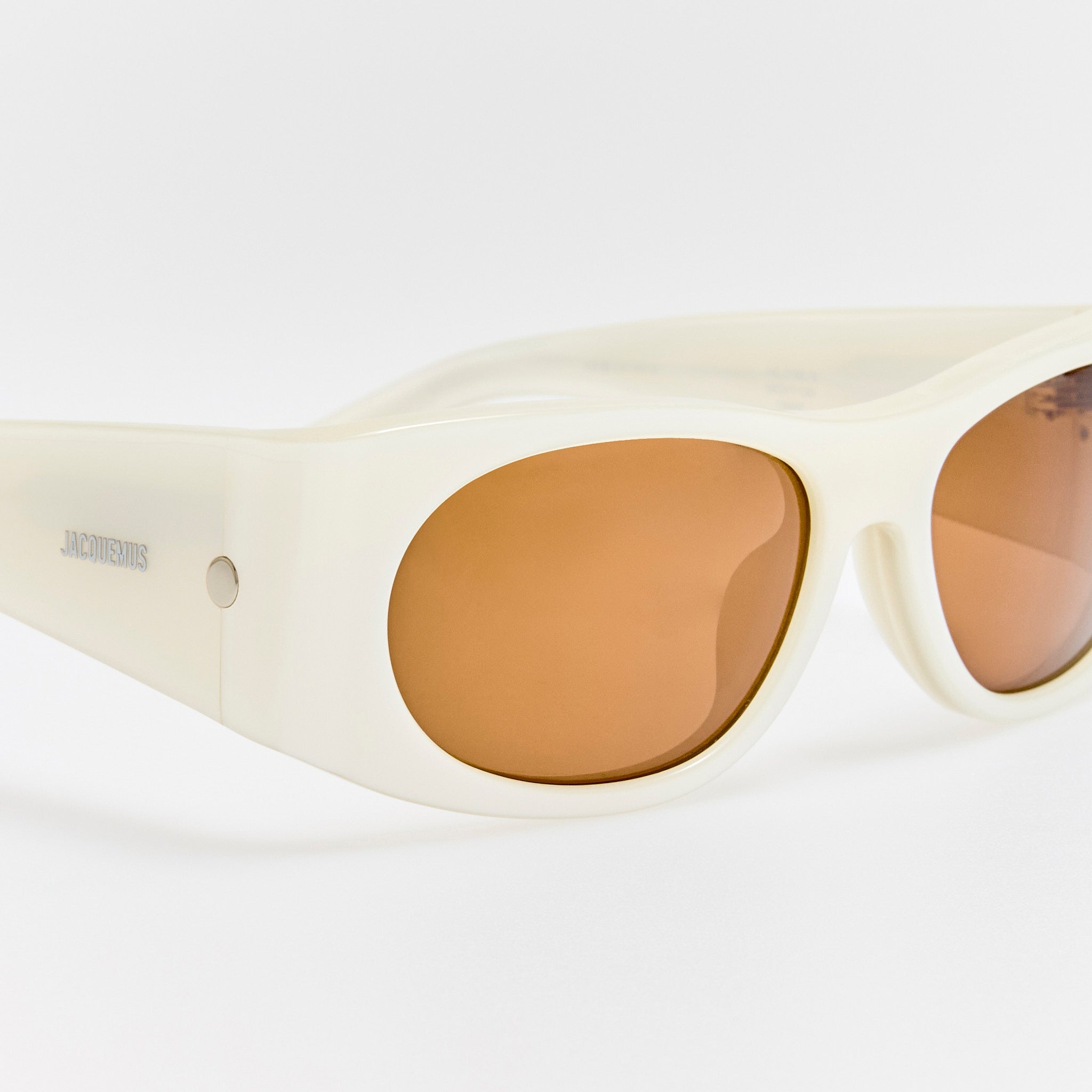 Plage Sunglasses in Metallic White - LINDA FARROW - Sunglasses -