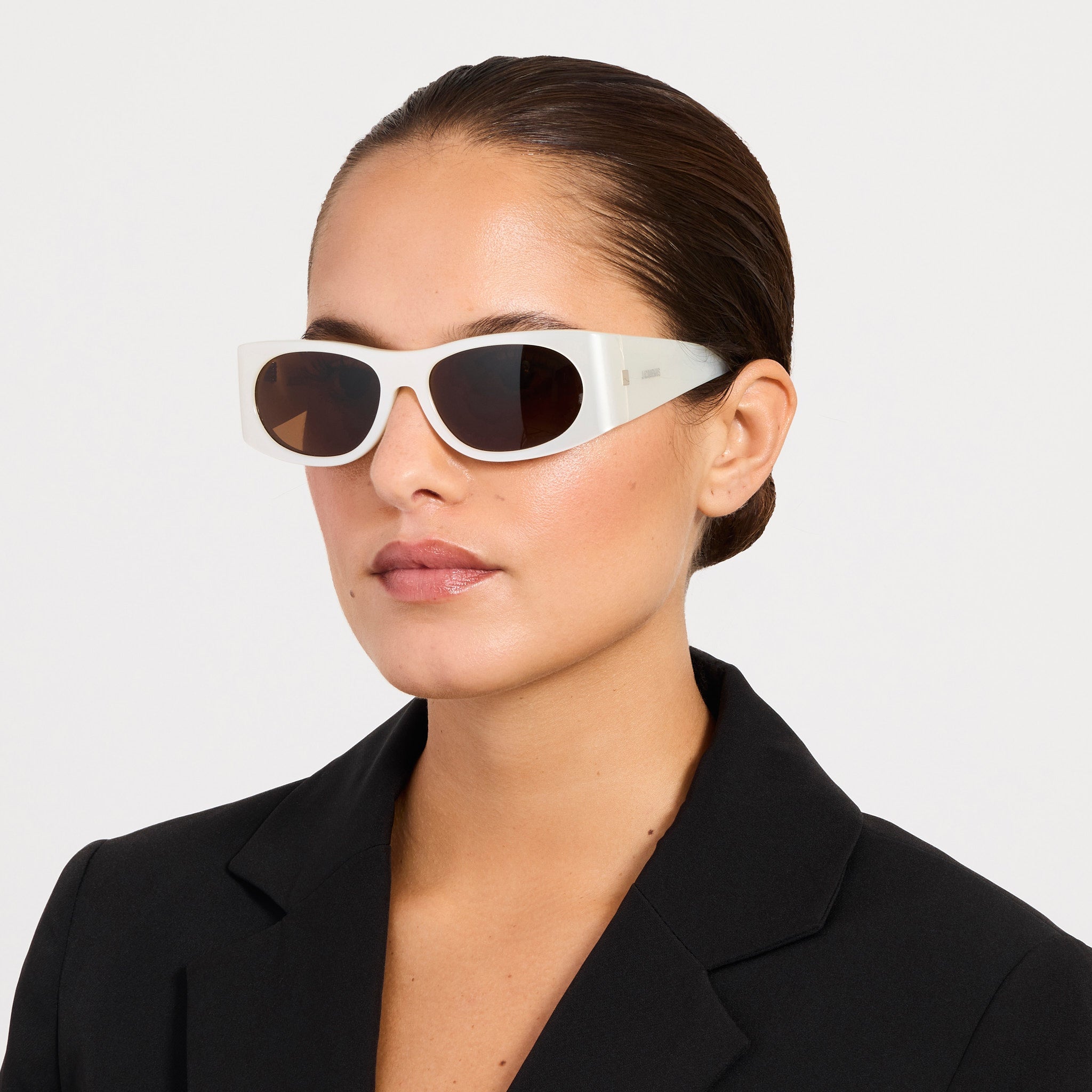 Plage Sunglasses in Metallic White - LINDA FARROW-Sunglasses-