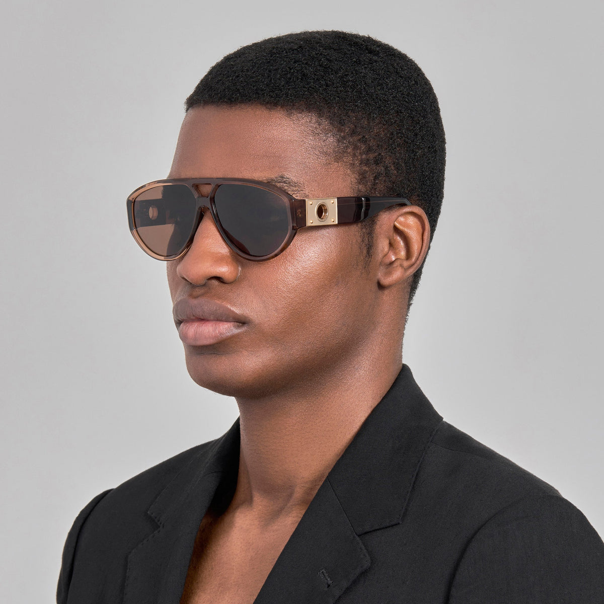 Portia Sunglasses in Brown - LINDA FARROW-Sunglasses-