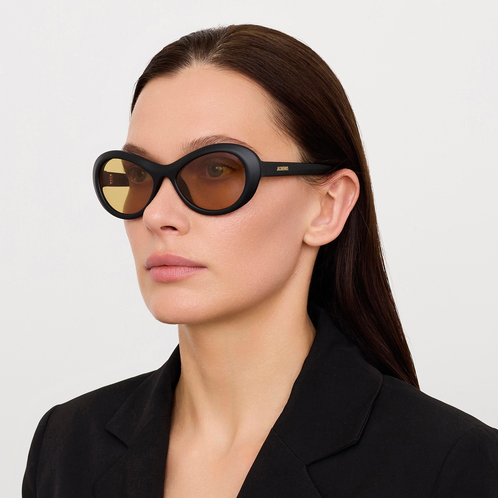 Rond Sunglasses in Matt Black - LINDA FARROW - Sunglasses -