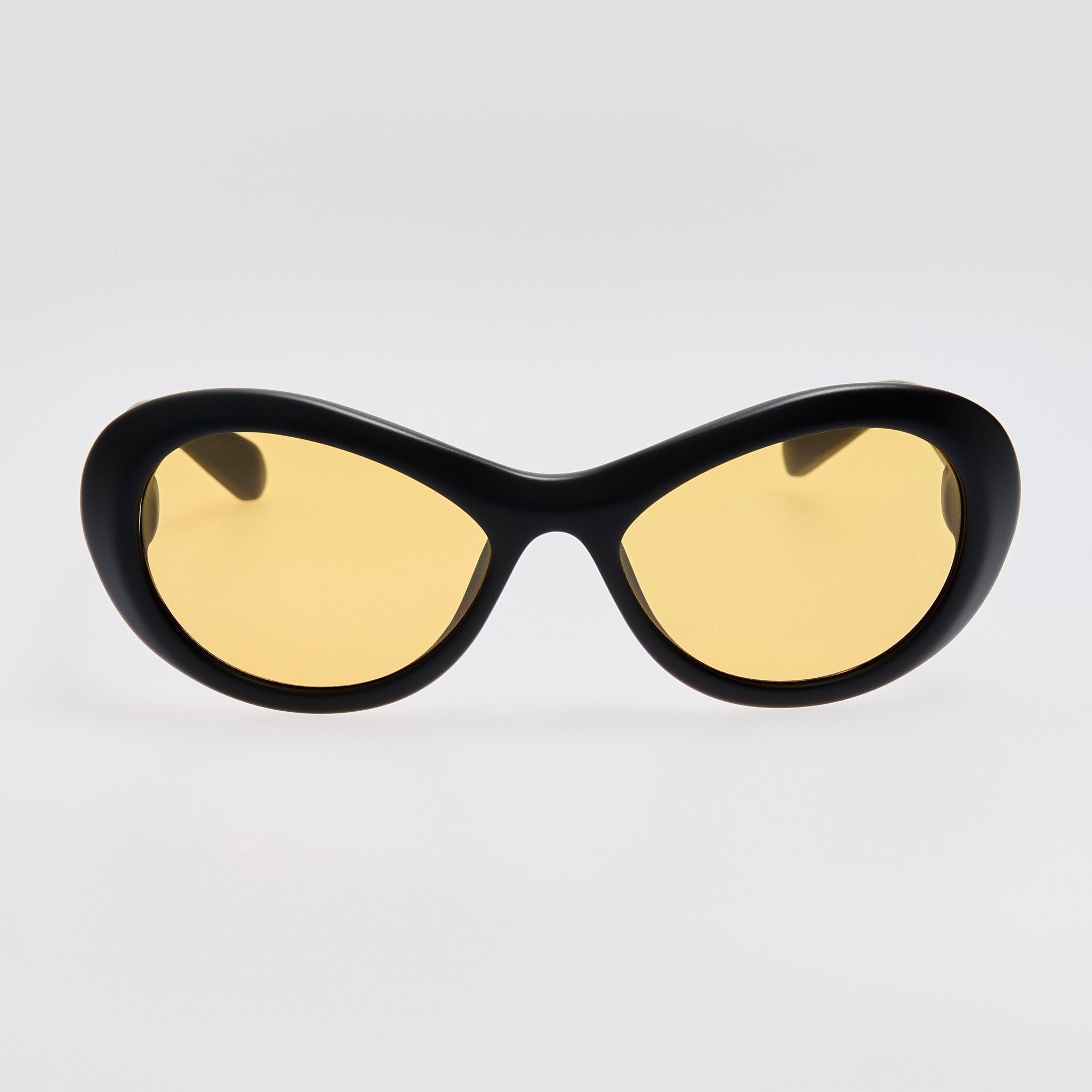 Rond Sunglasses in Matt Black - LINDA FARROW - Sunglasses -