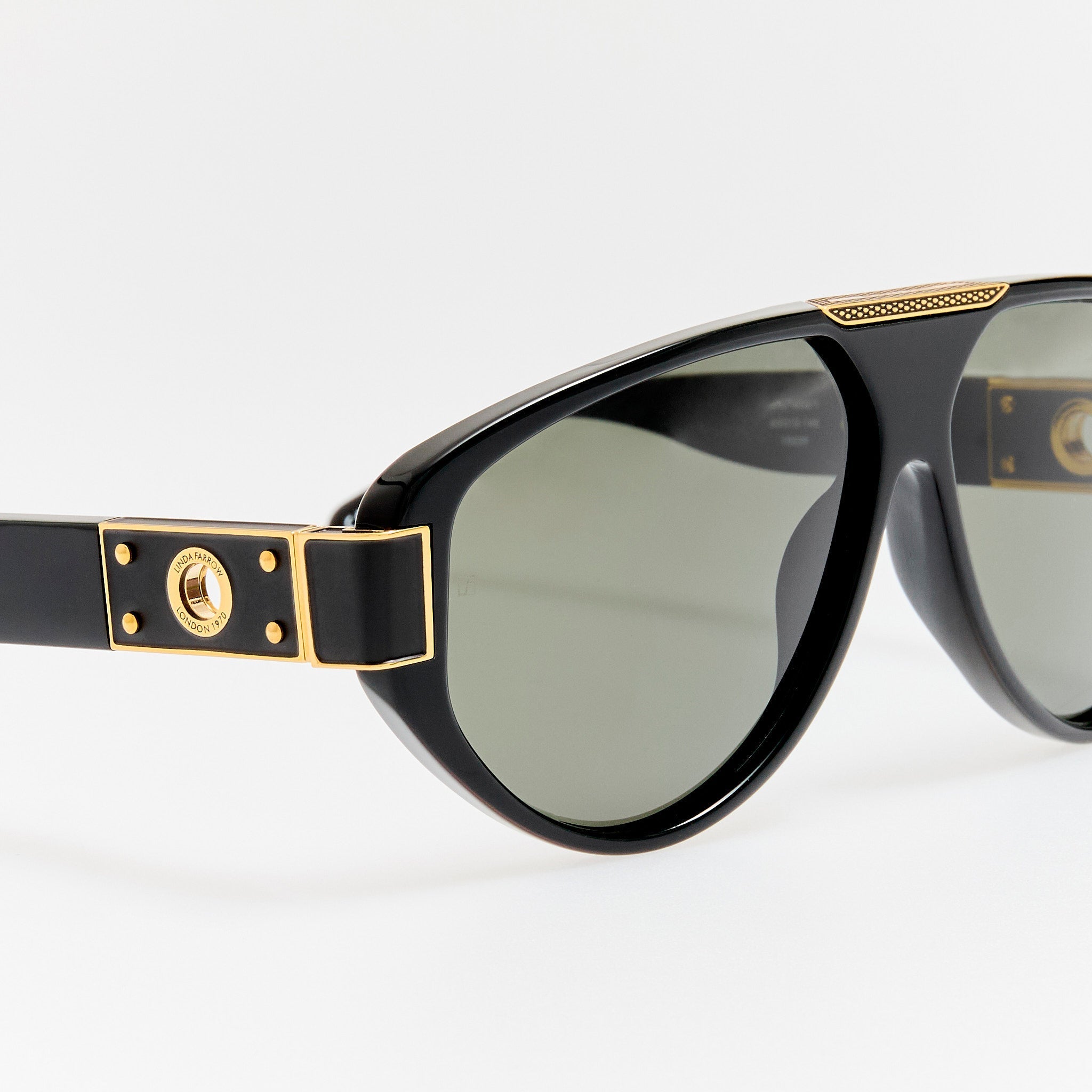 Rowan Sunglasses in Black - LINDA FARROW - Sunglasses -