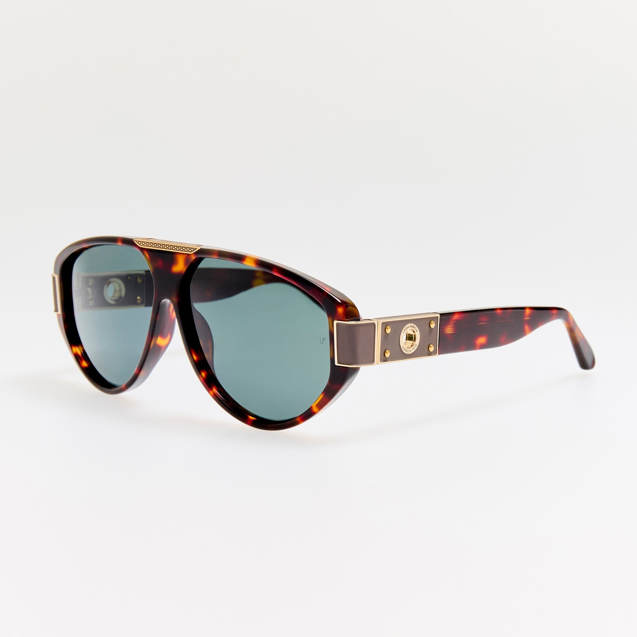 Rowan Sunglasses in Dark Tortoiseshell - LINDA FARROW - Sunglasses -