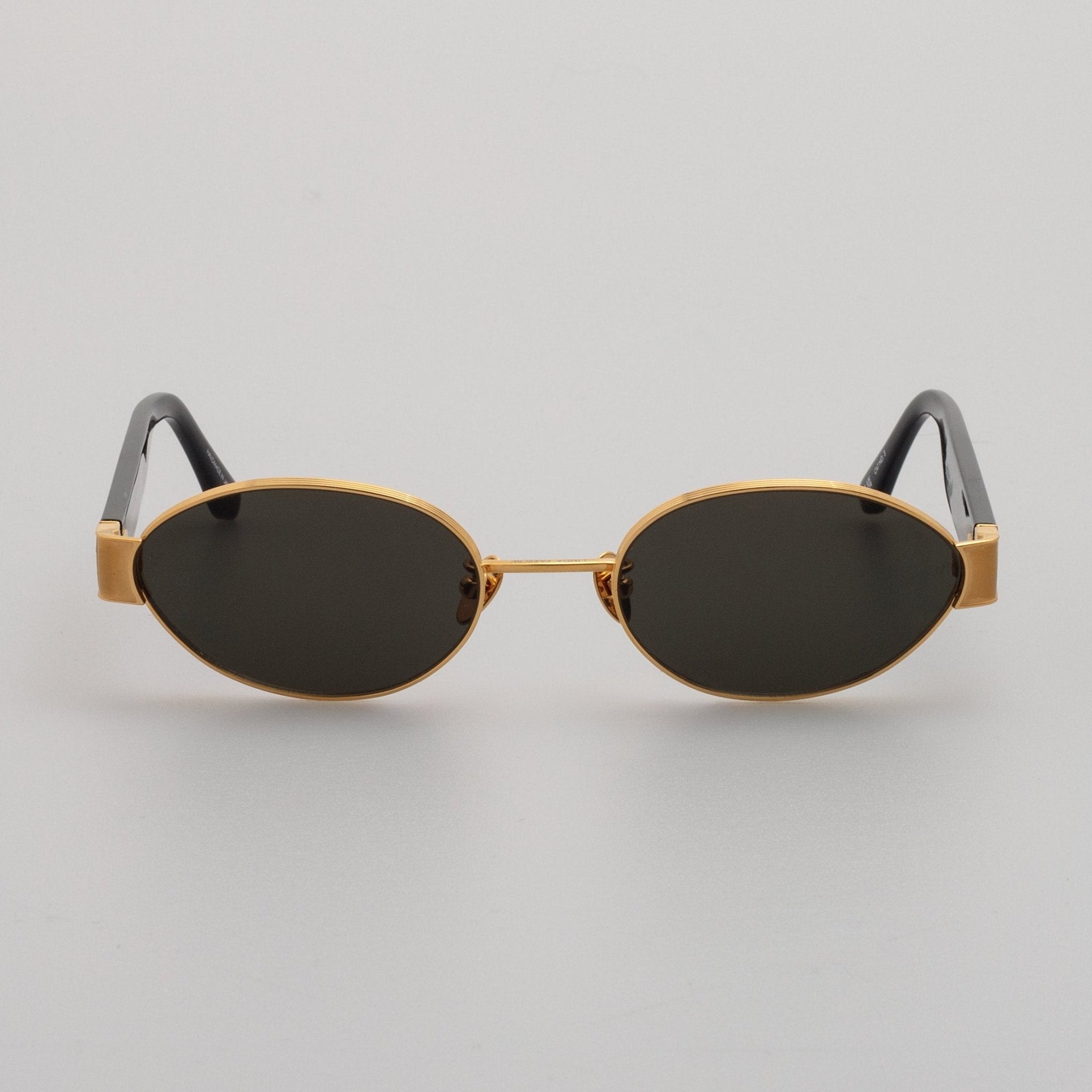 Sadie Sunglasses in 22K Gold and Grey - LINDA FARROW - Sunglasses -
