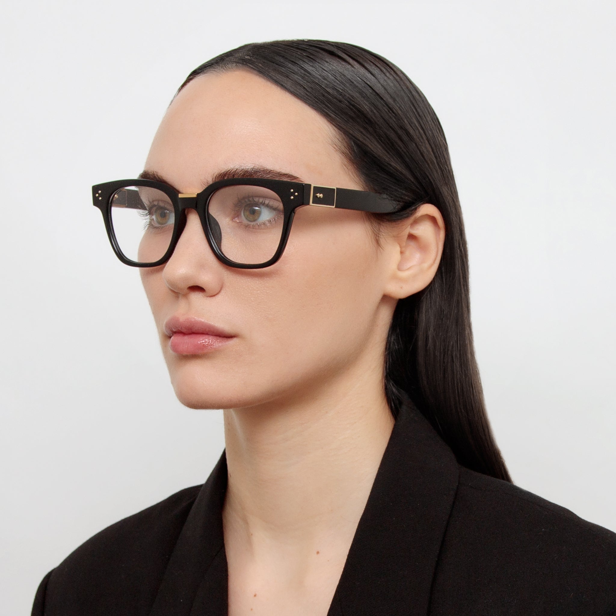 Sanchez Optical Frame in Black - LINDA FARROW - Optical Frame -