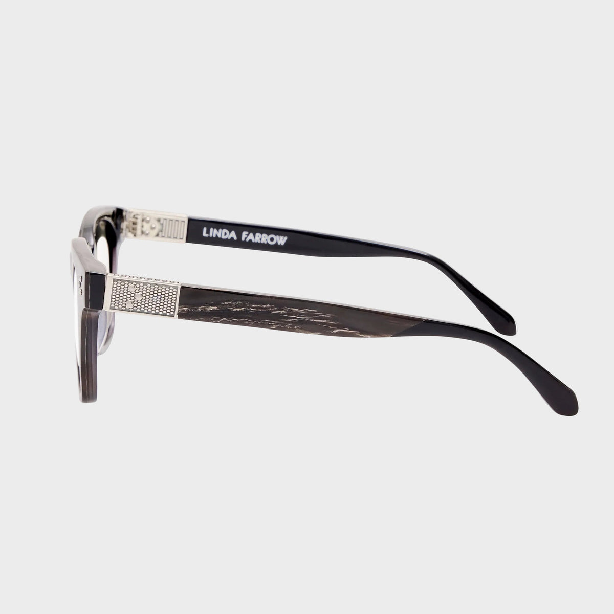 Sanchez Optical in Buffalo Horn and 925 Sterling Silver - LINDA FARROW-Optical Frame-
