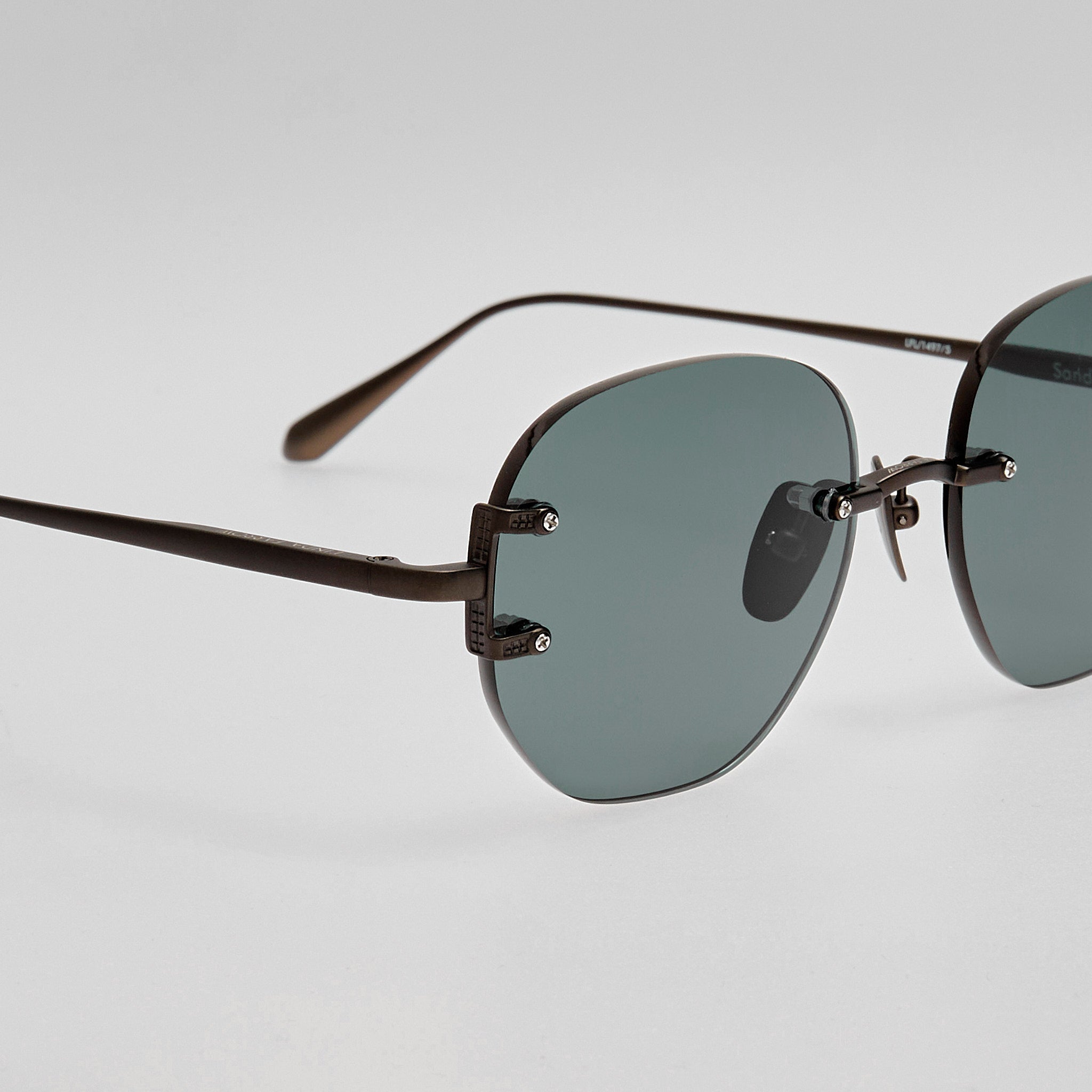 Sandor Sunglasses in Matt Black Nickel - LINDA FARROW - Sunglasses -