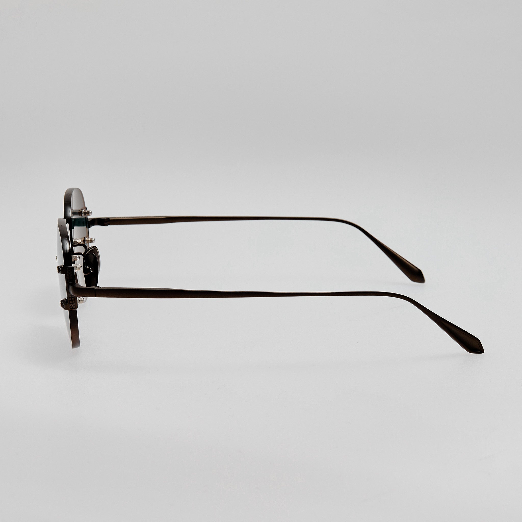Sandor Sunglasses in Matt Black Nickel - LINDA FARROW - Sunglasses -