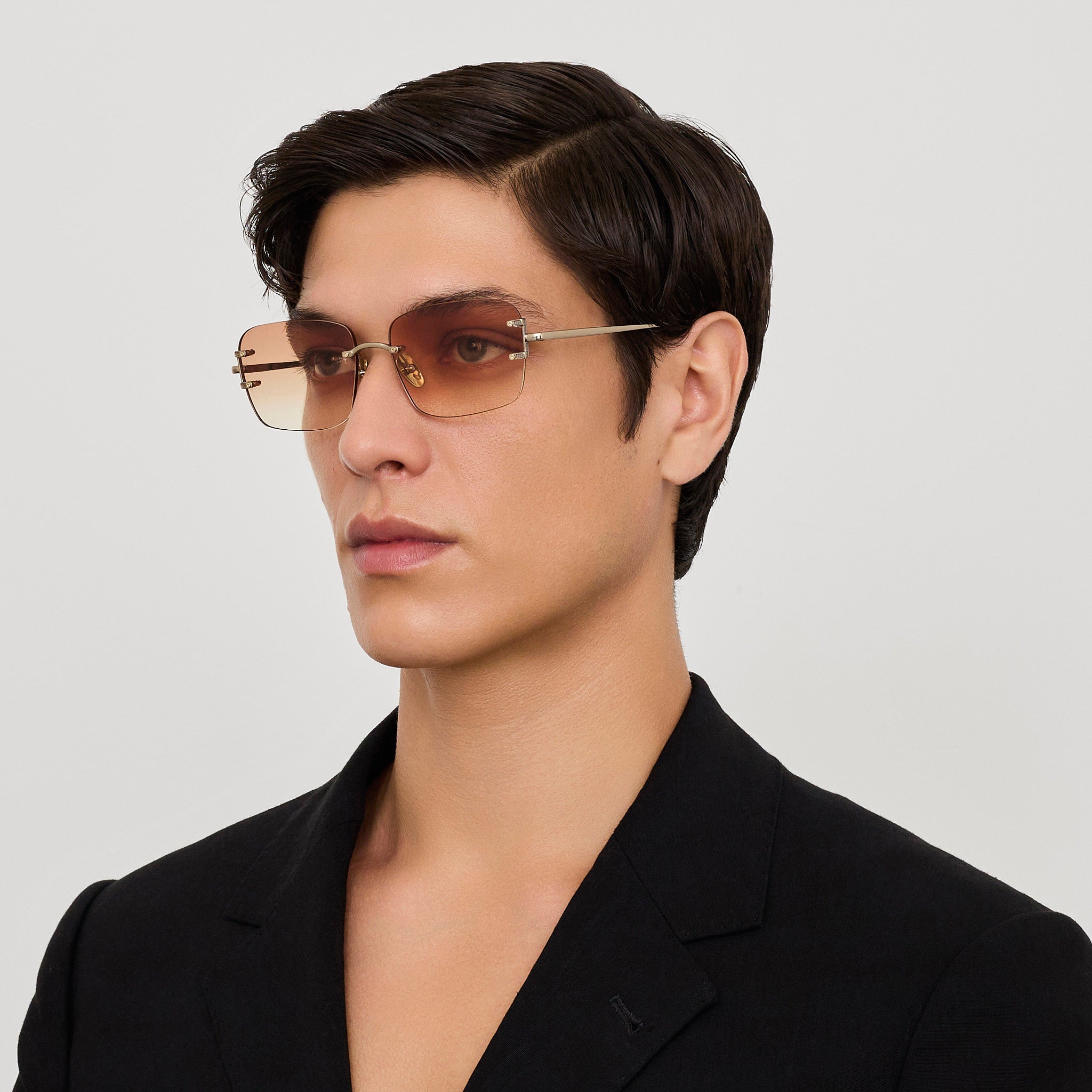 Sasha Sunglasses in 22K Gold and Camel - LINDA FARROW - Sunglasses -
