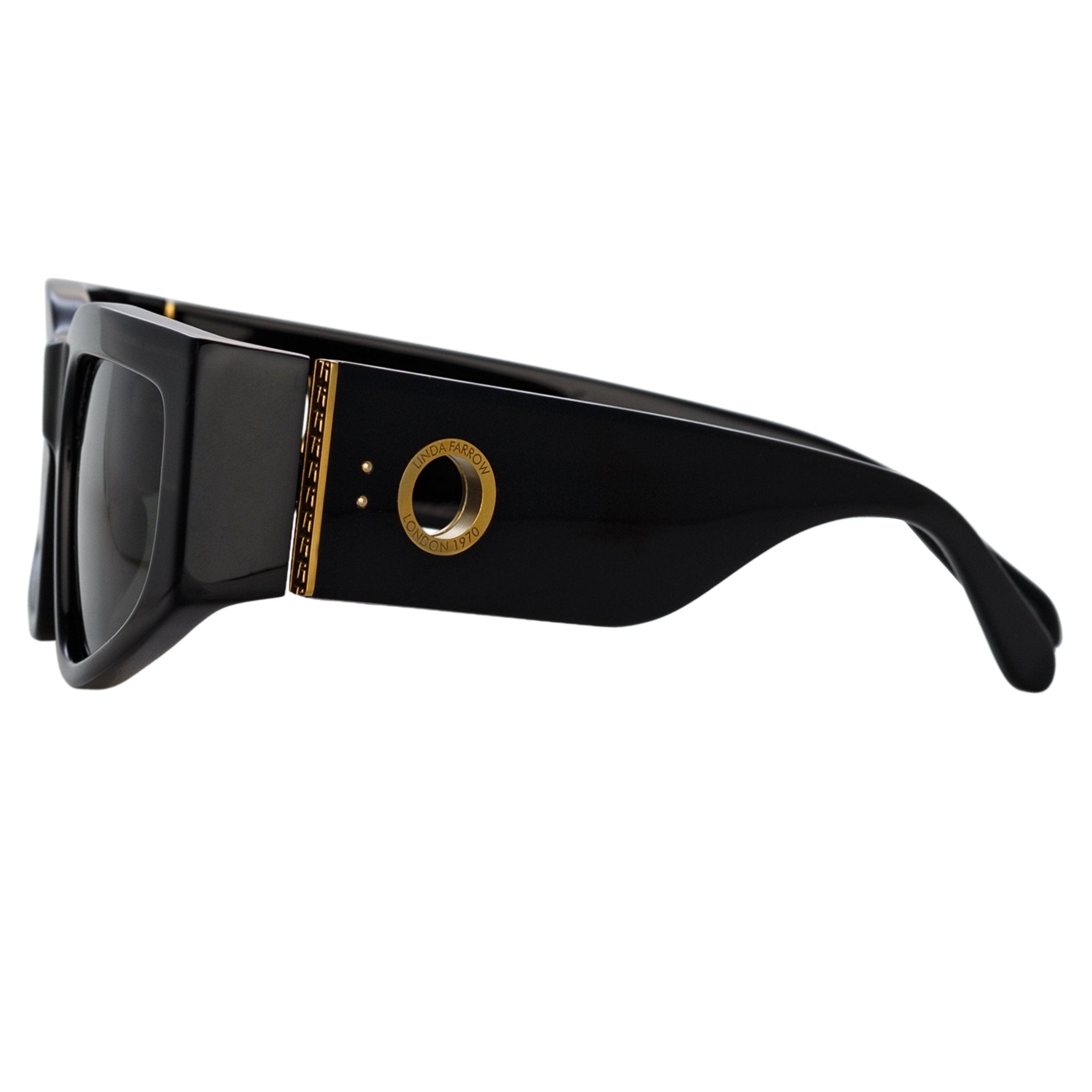 Senna Sunglasses in Black - LINDA FARROW - Sunglasses -