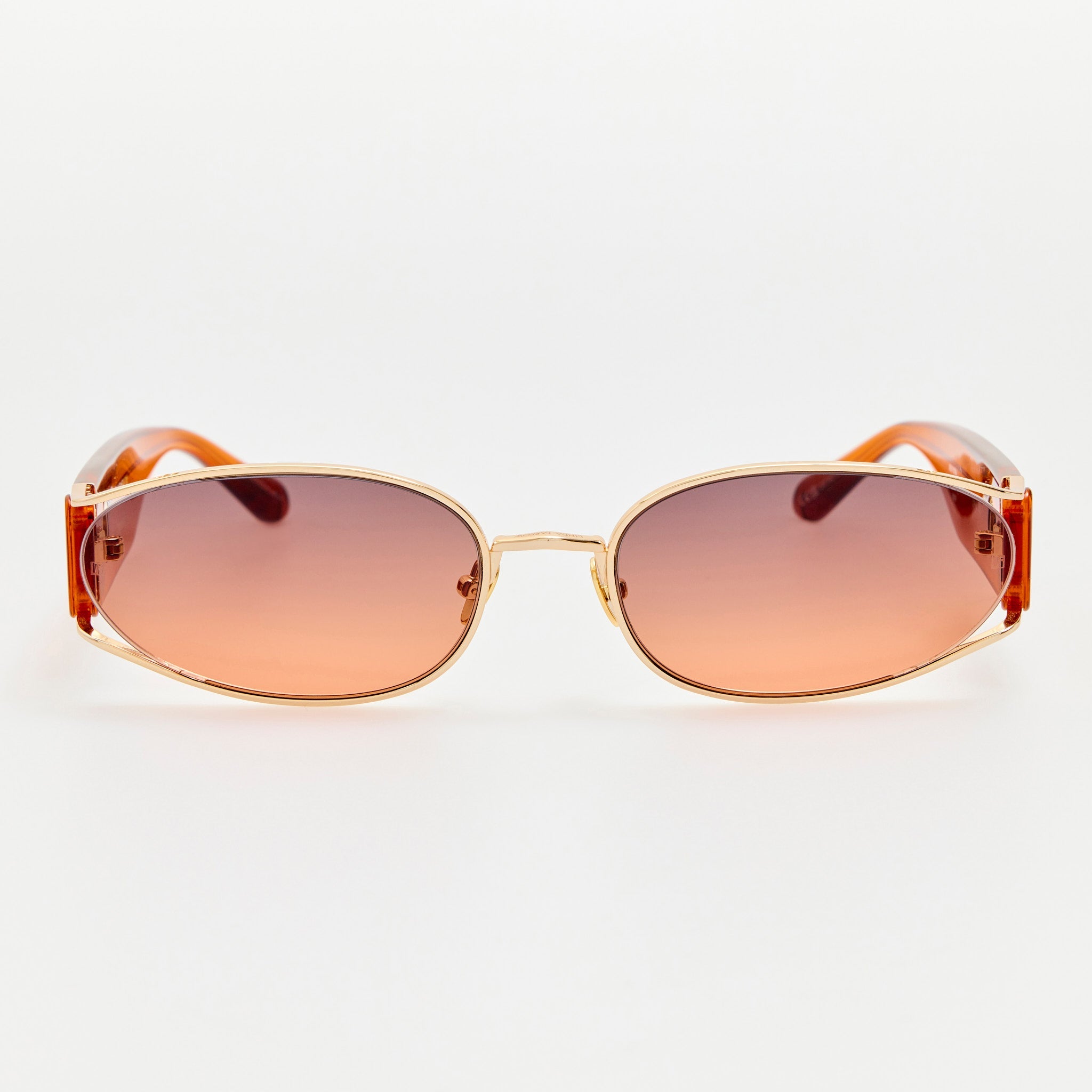Shelby Sunglasses in 22K Gold and Dusk - LINDA FARROW - Sunglasses -