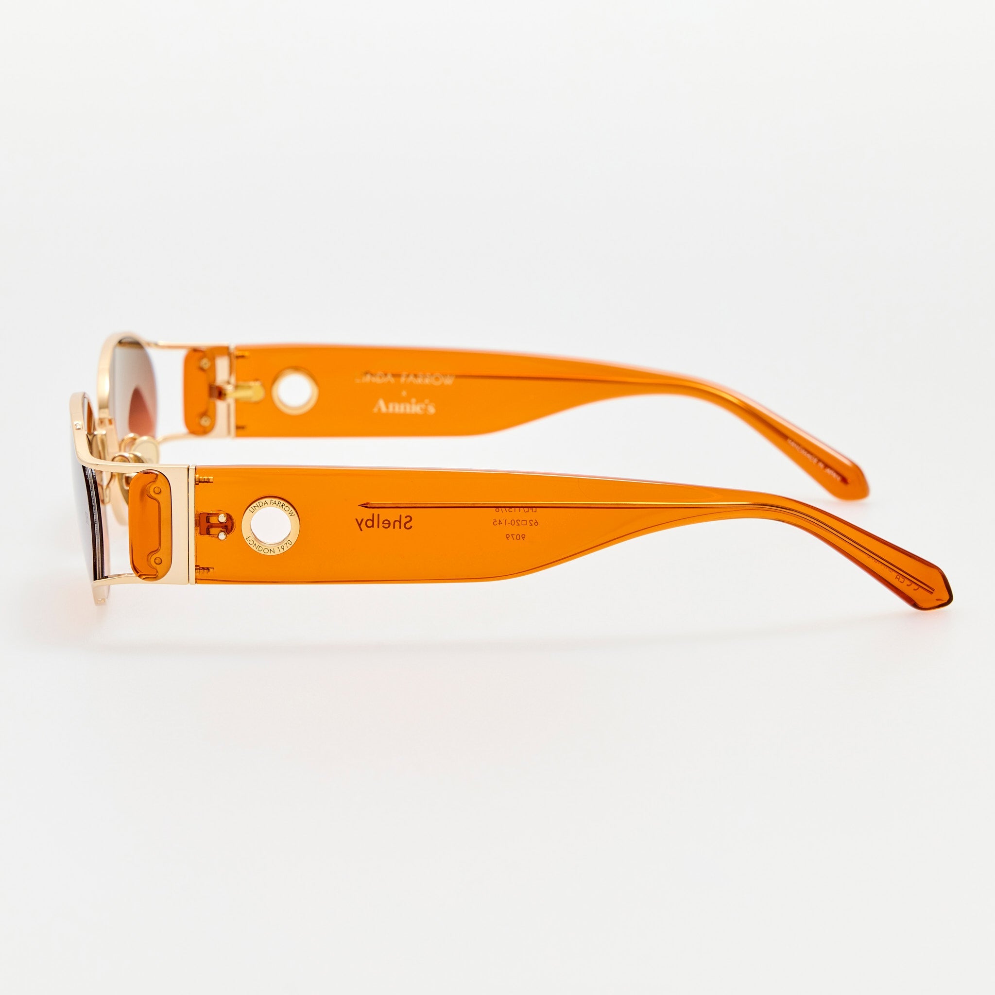 Shelby Sunglasses in 22K Gold and Dusk - LINDA FARROW - Sunglasses -