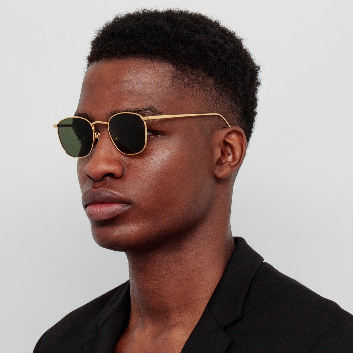 Simon Square Sunglasses in 22K Gold - LINDA FARROW - Sunglasses -