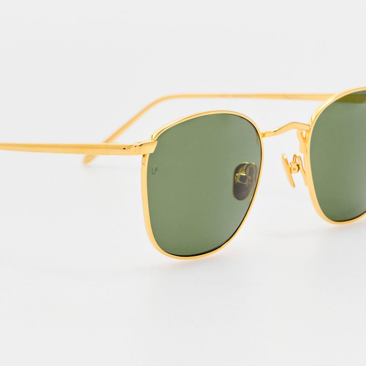 Simon Square Sunglasses in 22K Gold - LINDA FARROW - Sunglasses -