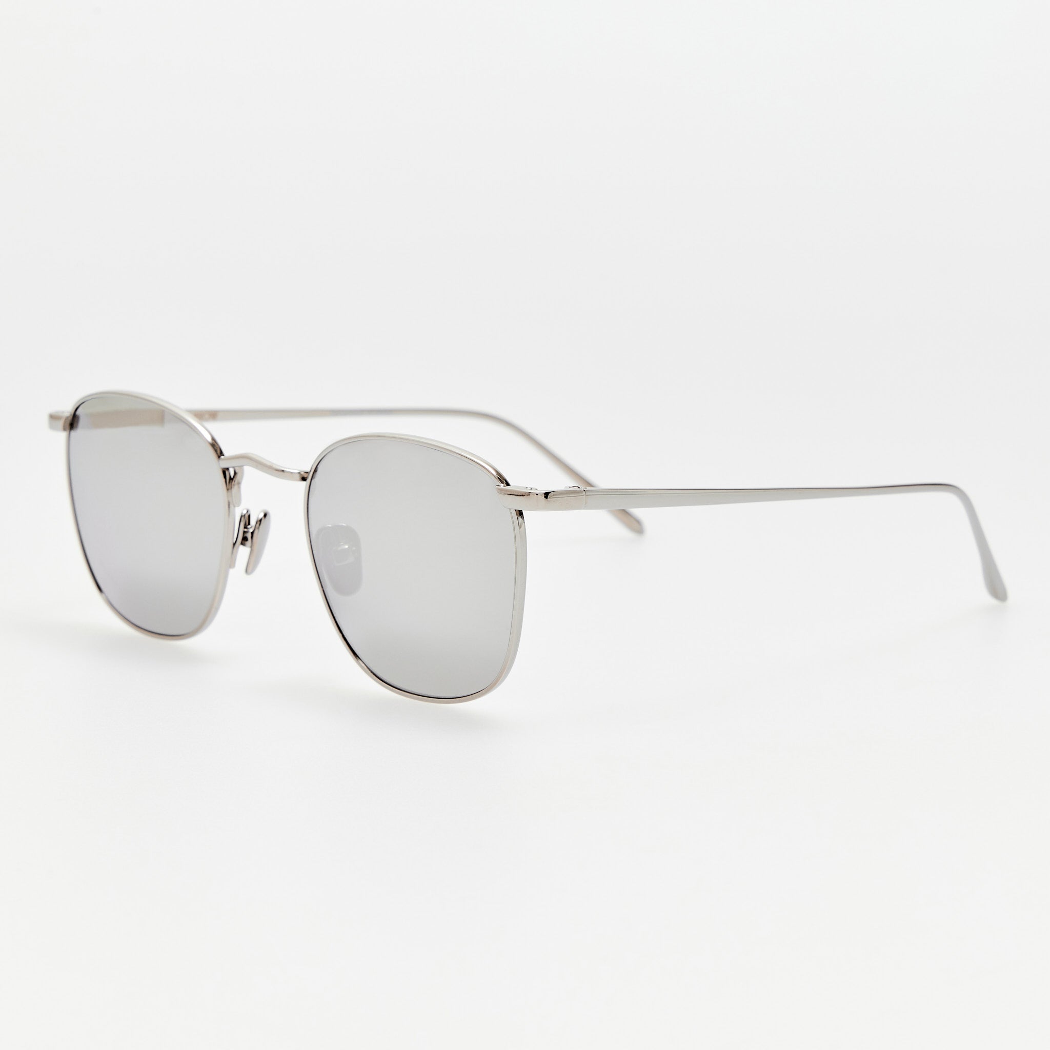 Simon Square Sunglasses in 22K White Gold and Platinum - LINDA FARROW - Sunglasses -
