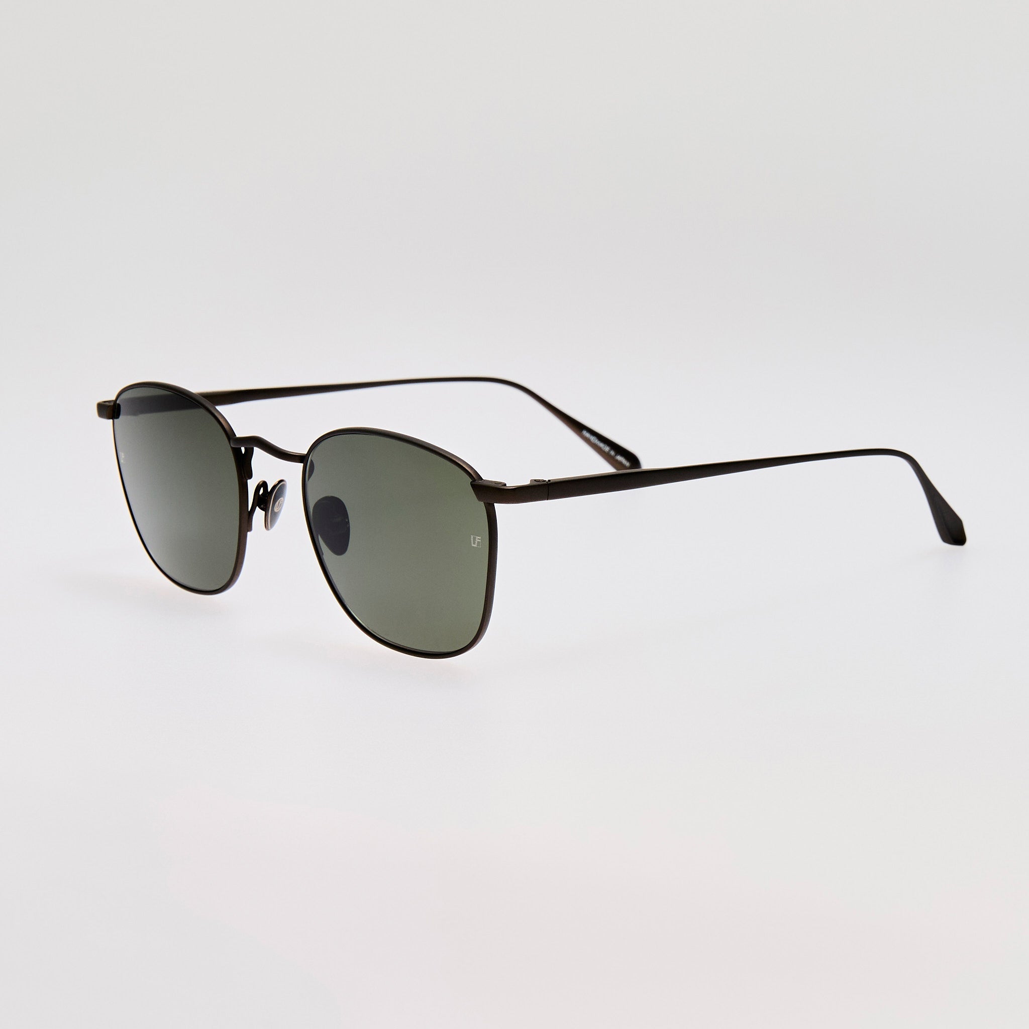 Simon Square Sunglasses in Matt Black Nickel - LINDA FARROW - Sunglasses -