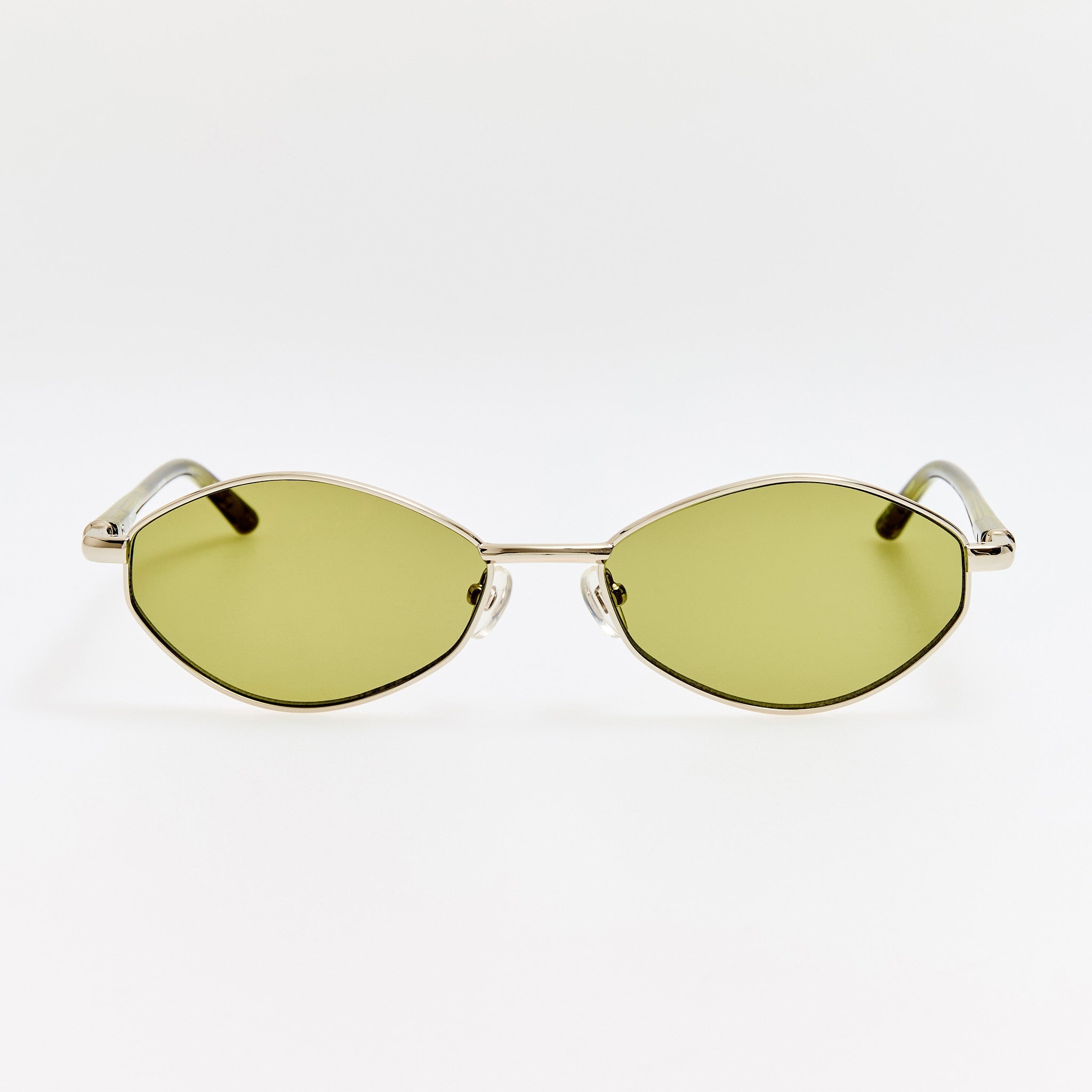 Sirocco Sunglasses in Silver and Khaki - LINDA FARROW - Sunglasses -